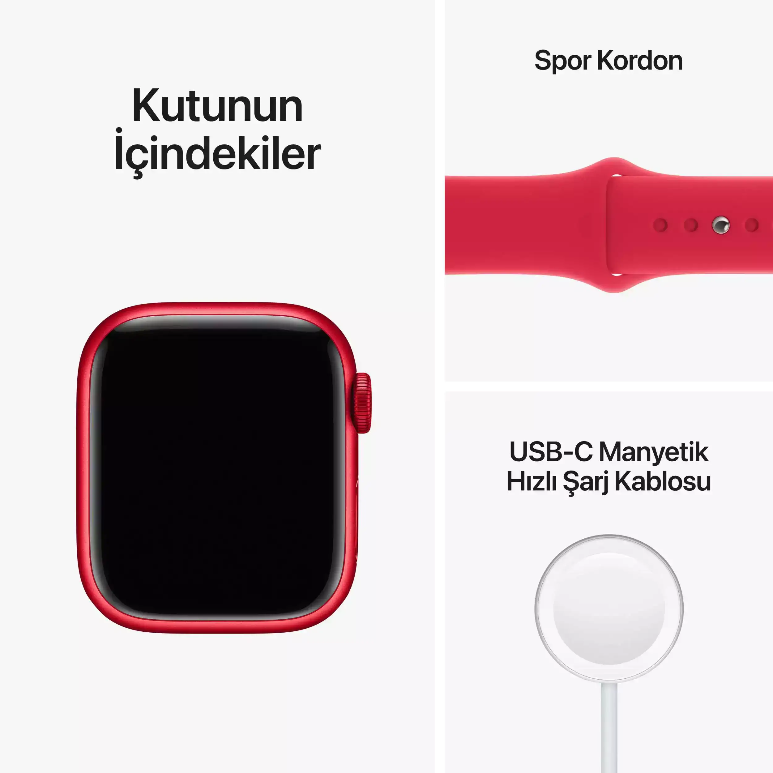 Apple Watch Series 8 GPS 41mm (PRODUCT)RED Alüminyum Kasa - (PRODUCT)RED Spor Kordon MNP73TU/A