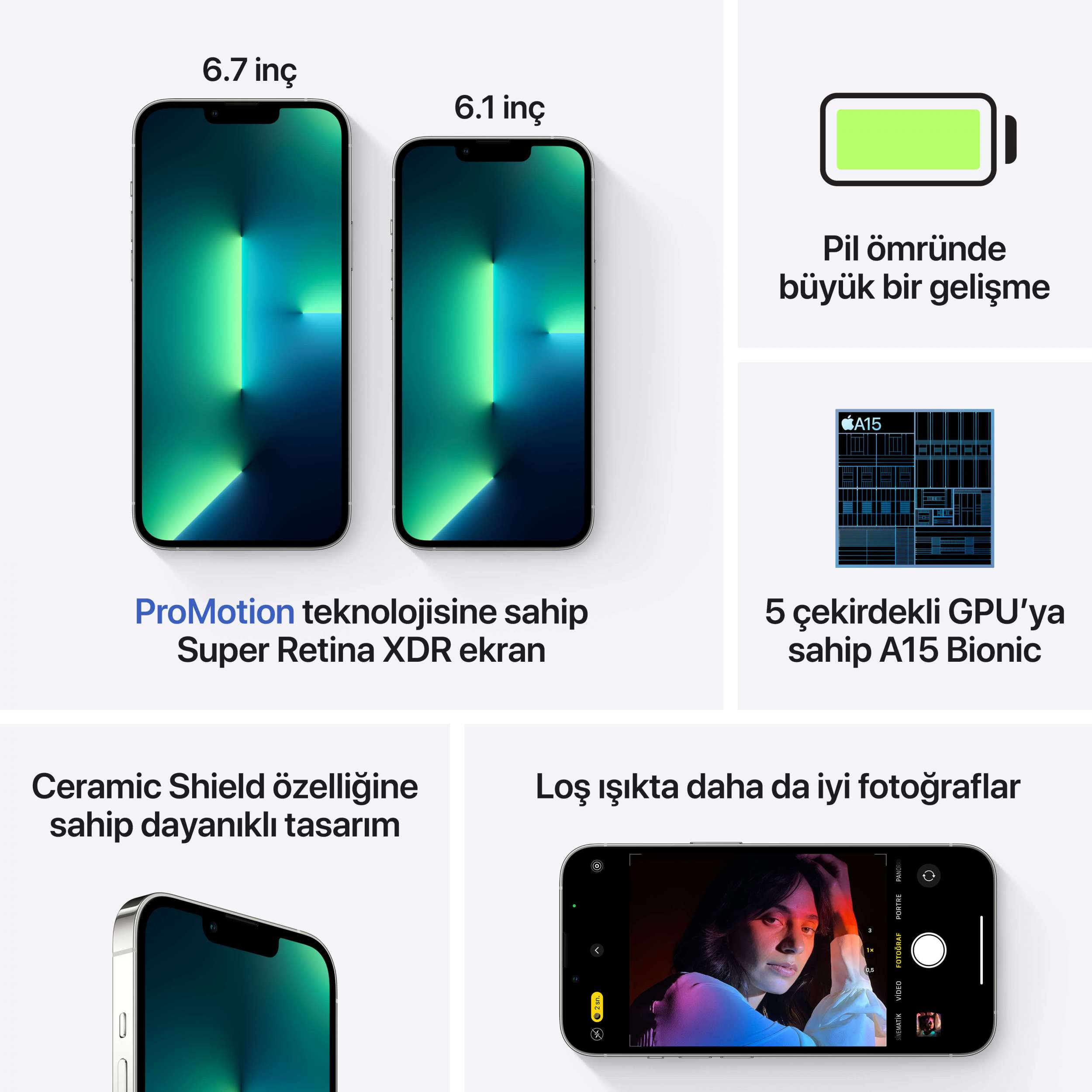 iPhone 13 Pro 1TB Gümüş MLVW3TU/A