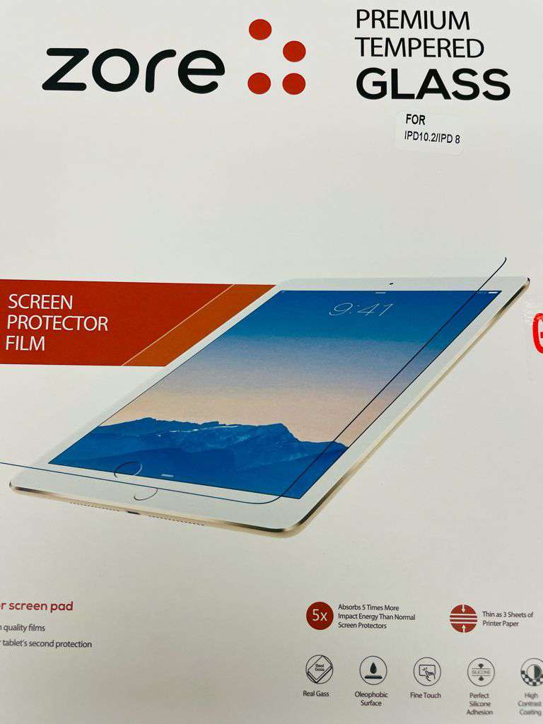 iPad 10.2 (8.nesil) (9. nesil) için Zore Premium Tempered Glass Ekran Koruyucu Film BAHZ338