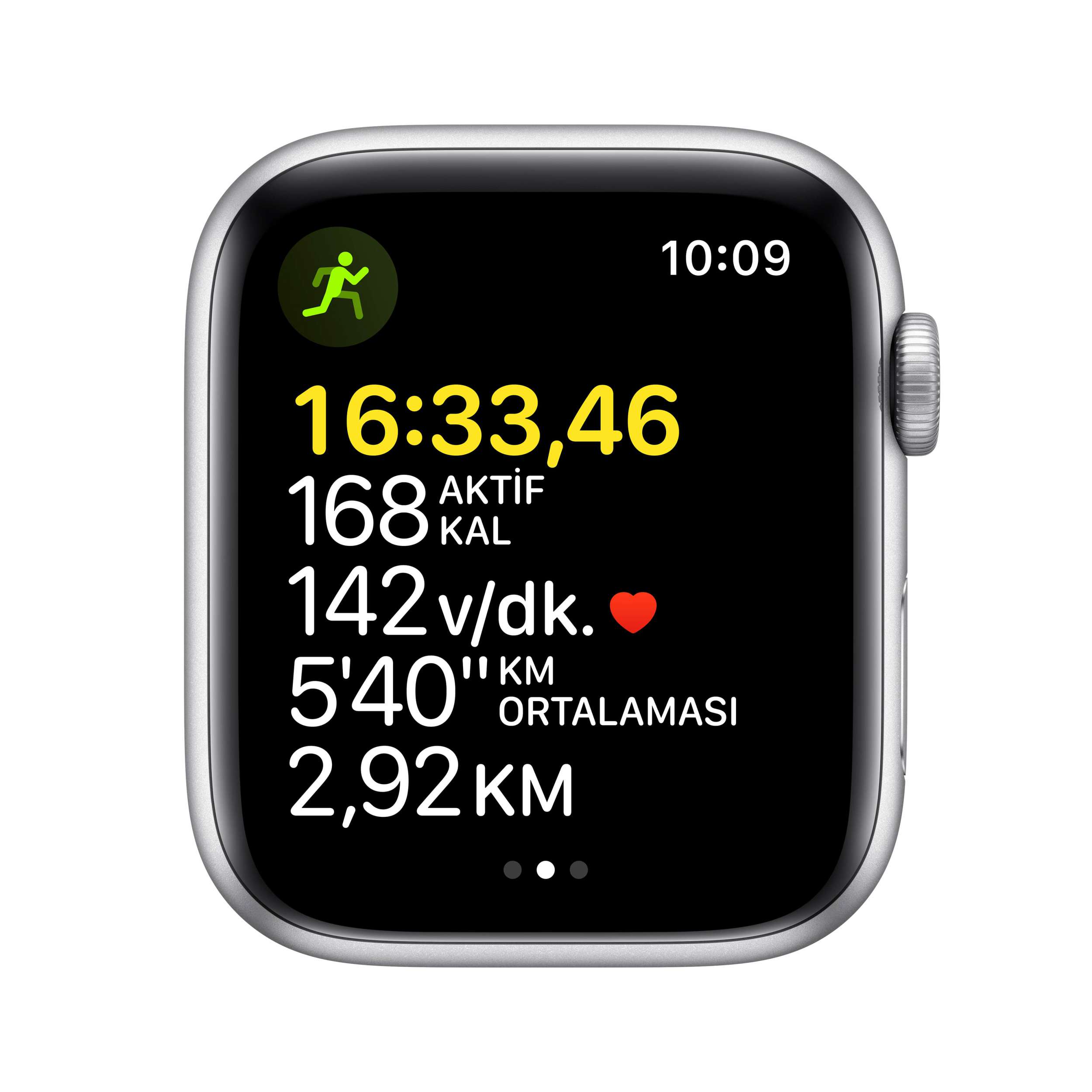 Apple Watch SE GPS 44mm Gümüş Alüminyum Kasa - Koyu Abis Spor Kordon MKQ43TU/A