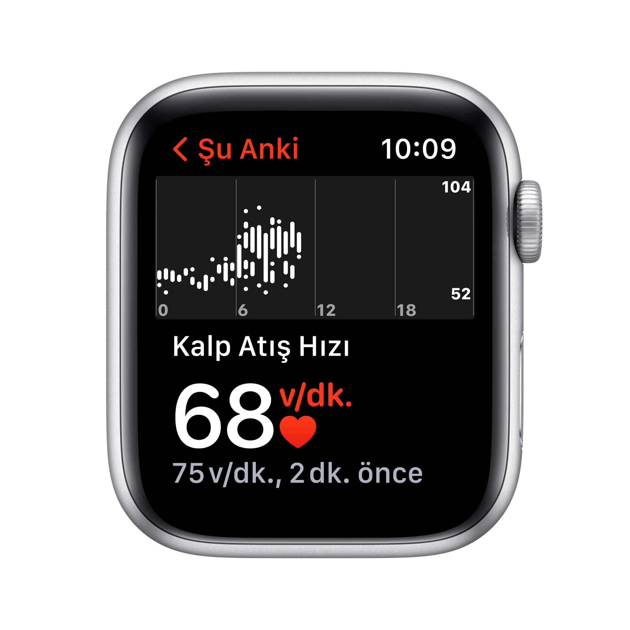 Apple Watch SE GPS 44mm Gümüş Alüminyum Kasa - Koyu Abis Spor Kordon MKQ43TU/A