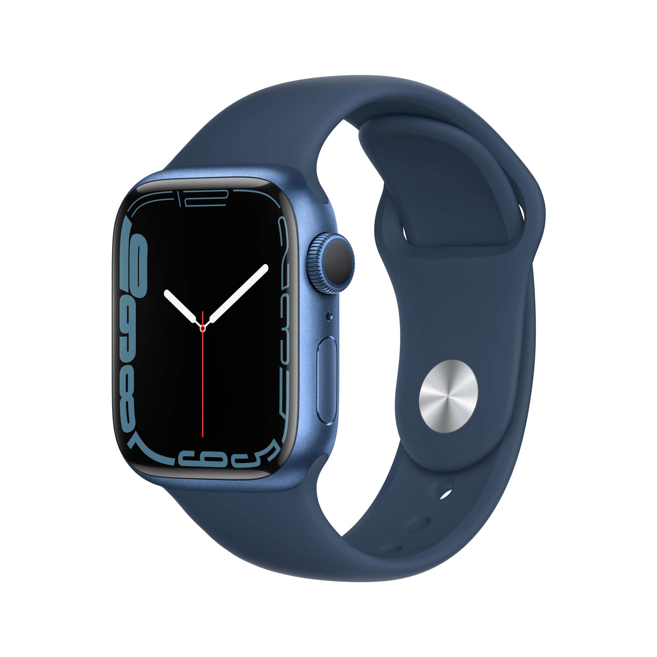 Apple Watch Series 7 GPS 41mm Mavi Alüminyum Kasa - Koyu Abis Spor Kordon MKN13TU/A