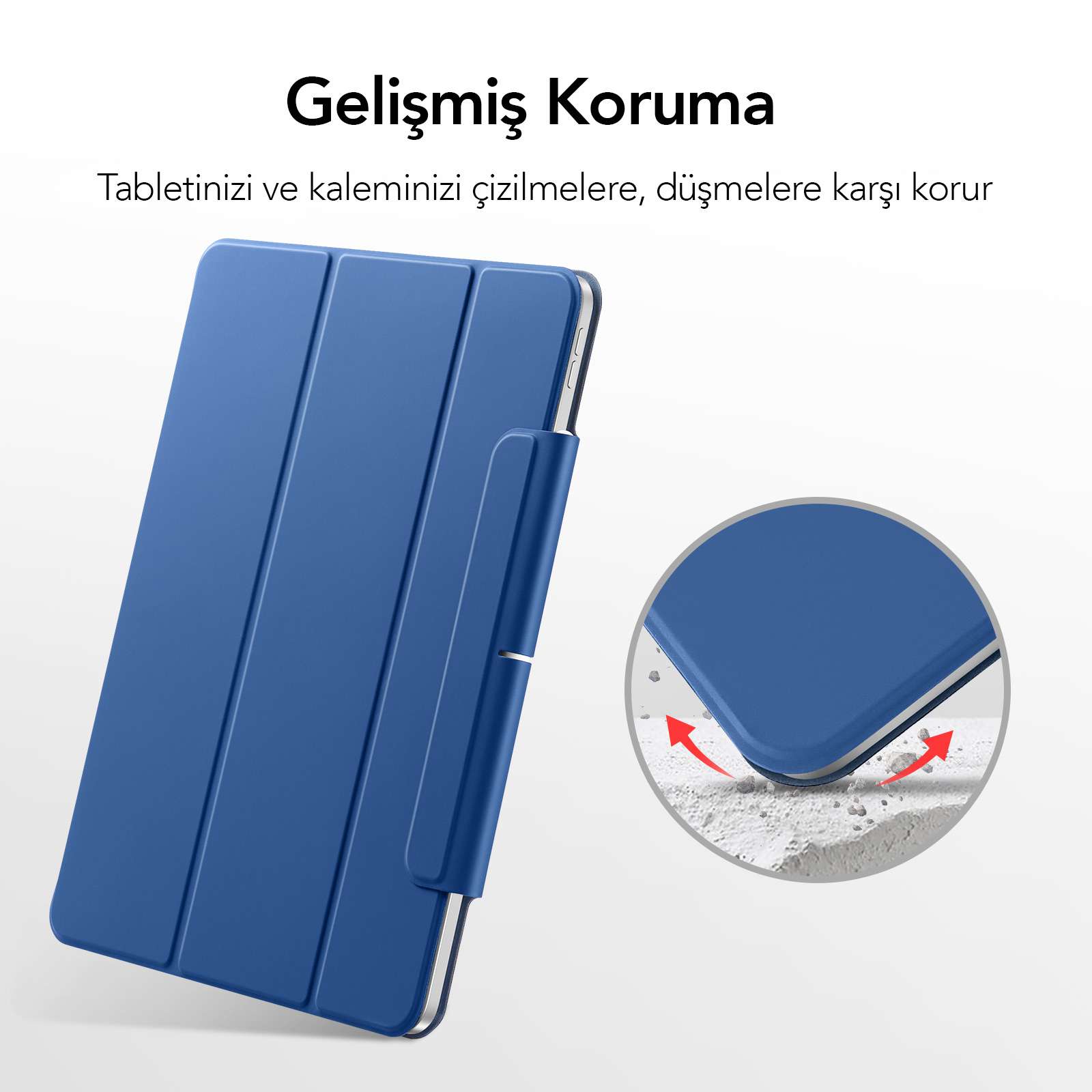 ESR iPad Pro 12.9 (5.nesil) Kılıf Rebound Magnetic Navy Blue