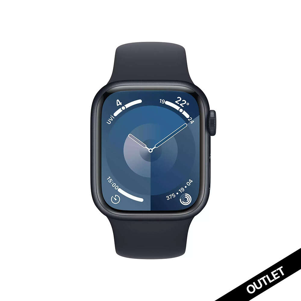 Apple Watch Series 9 41mm Gece Yarısı Alüminyum Kasa ve Gece Yarısı Spor Kordon GPS MR8W3TU/A-Teşhir