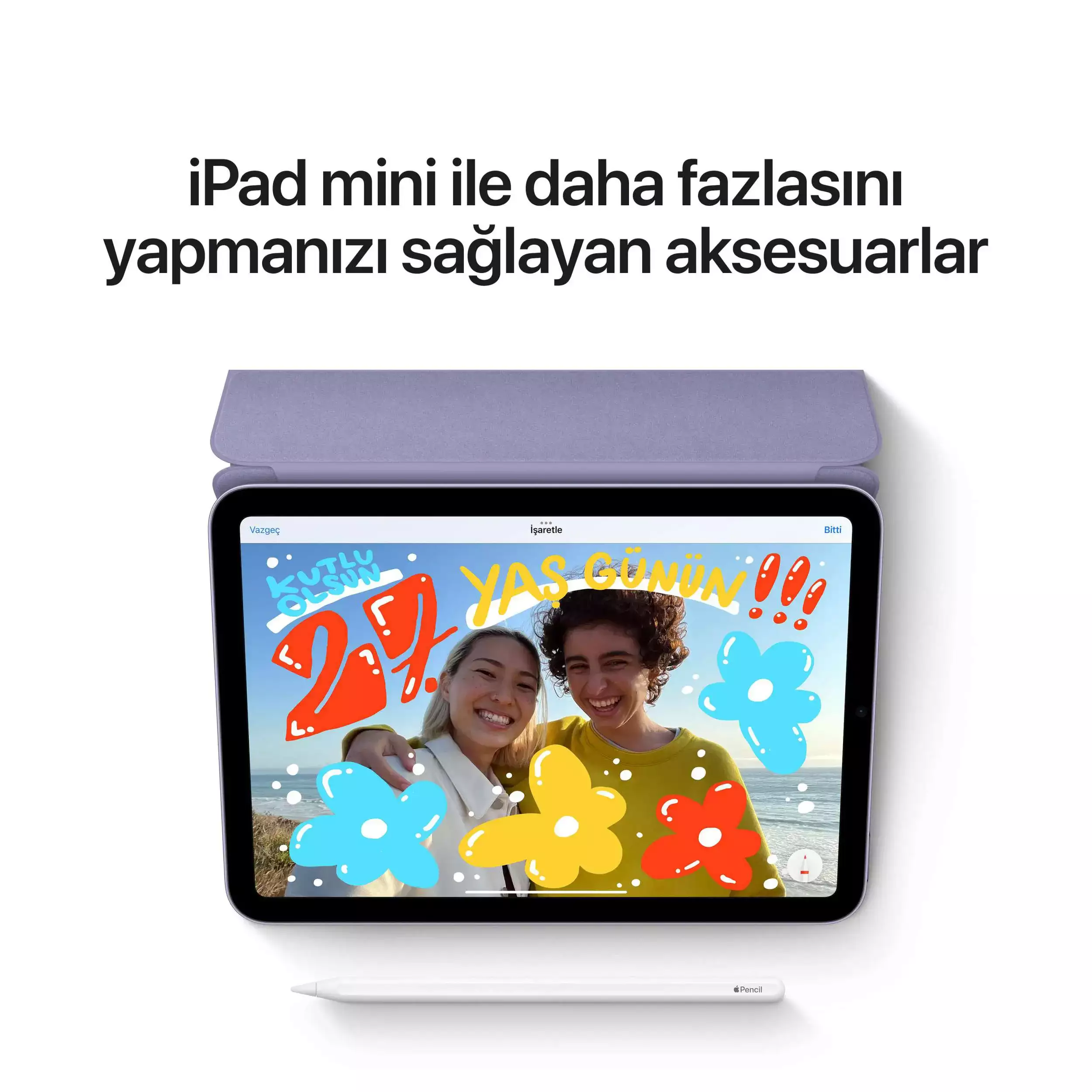 iPad mini 8.3 inç Wi-Fi + Cellular 256GB Yıldız Işığı MK8H3TU/A