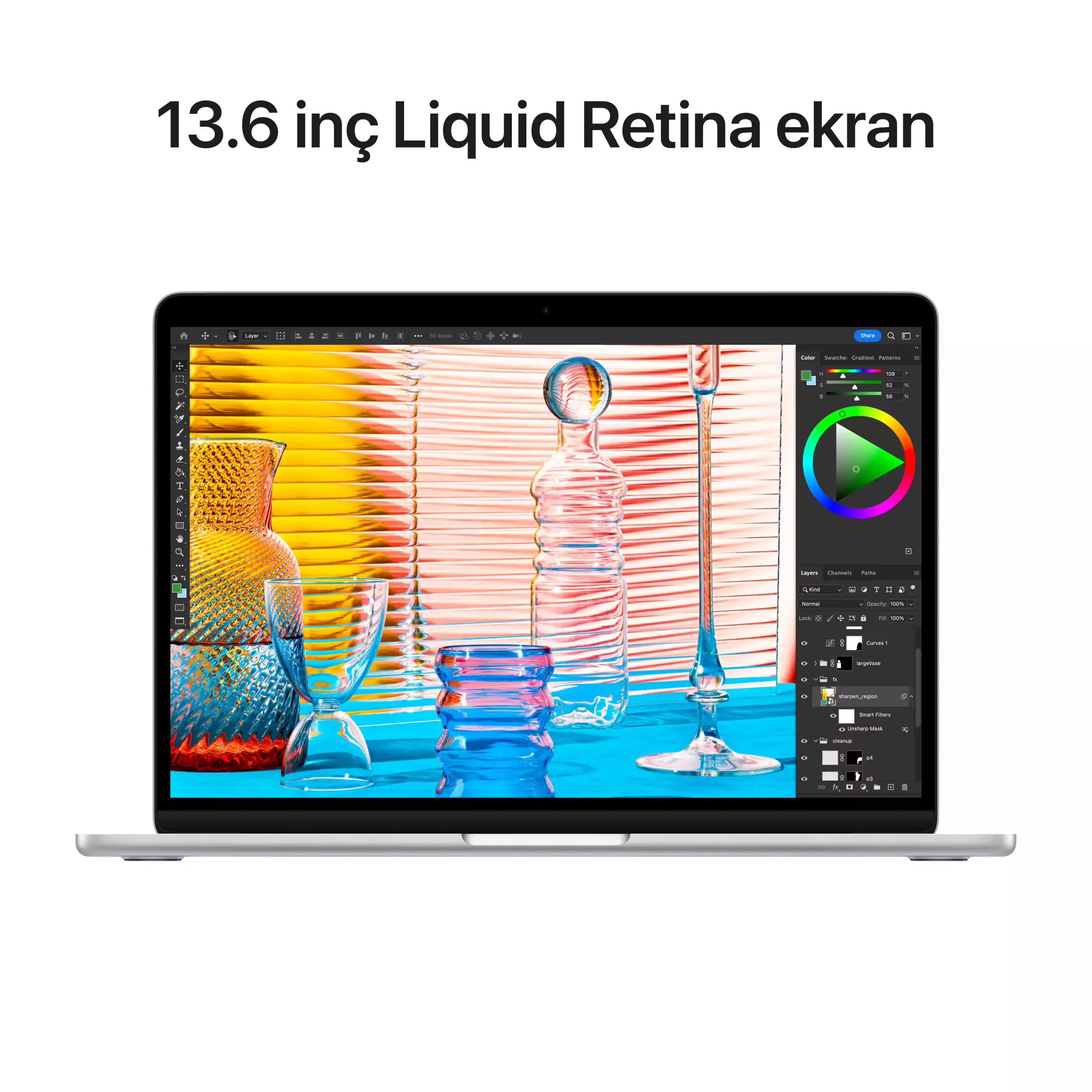 MacBook Air 13.6 inc M2 8CPU 8GPU 8GB 256GB Gümüş 35W Çift USB-C Z15W0010R