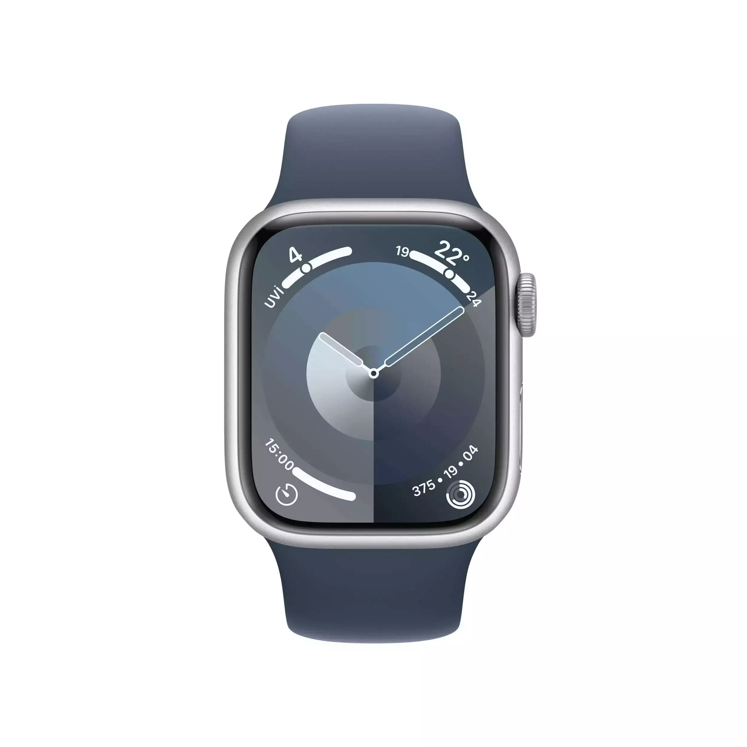 Apple Watch Series 9 GPS 41mm Gümüş Alüminyum Kasa Fırtına Mavisi Spor Kordon M/L MR913TU/A