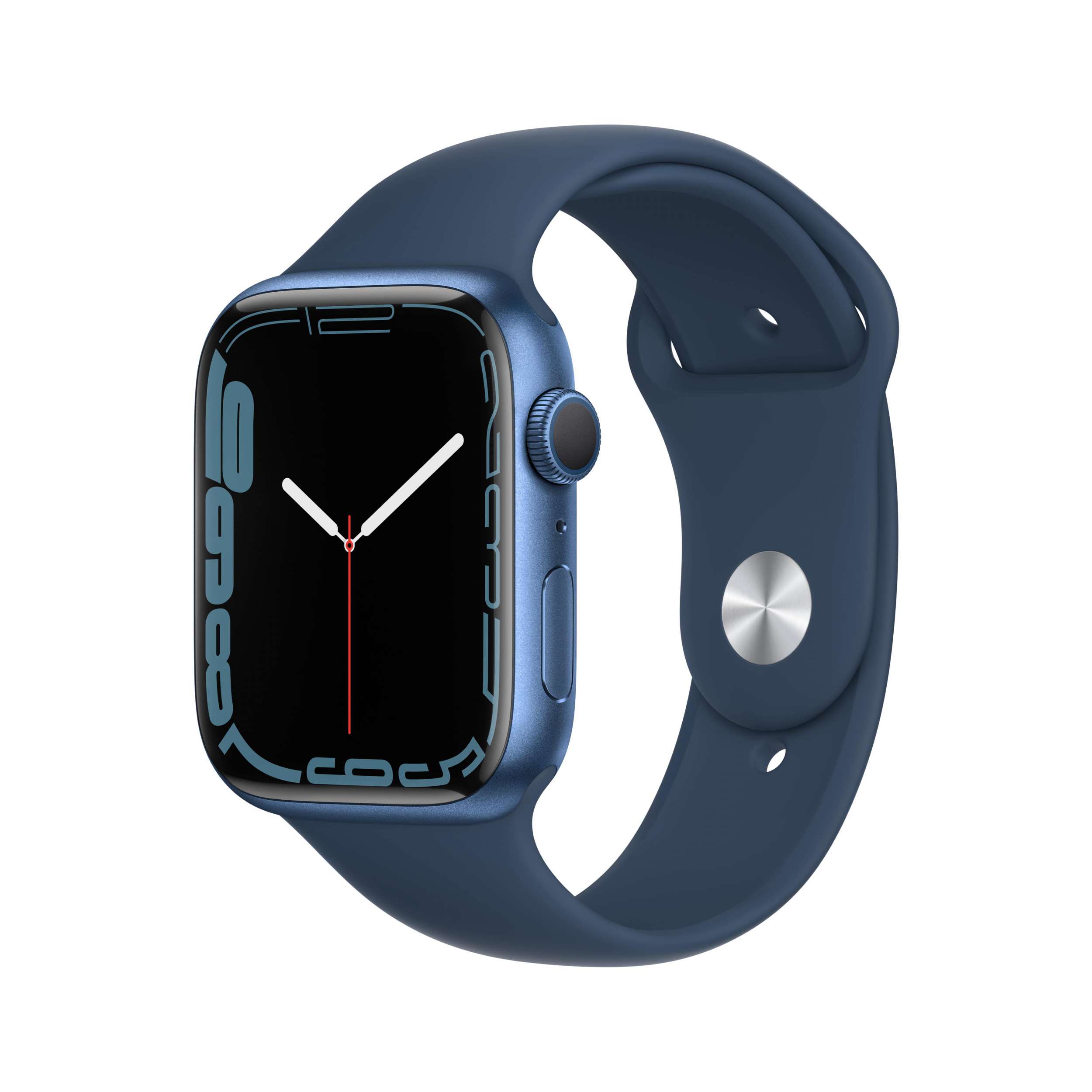 Apple Watch Series 7 GPS 45mm Mavi Alüminyum Kasa - Koyu Abis Spor Kordon MKN83TU/A