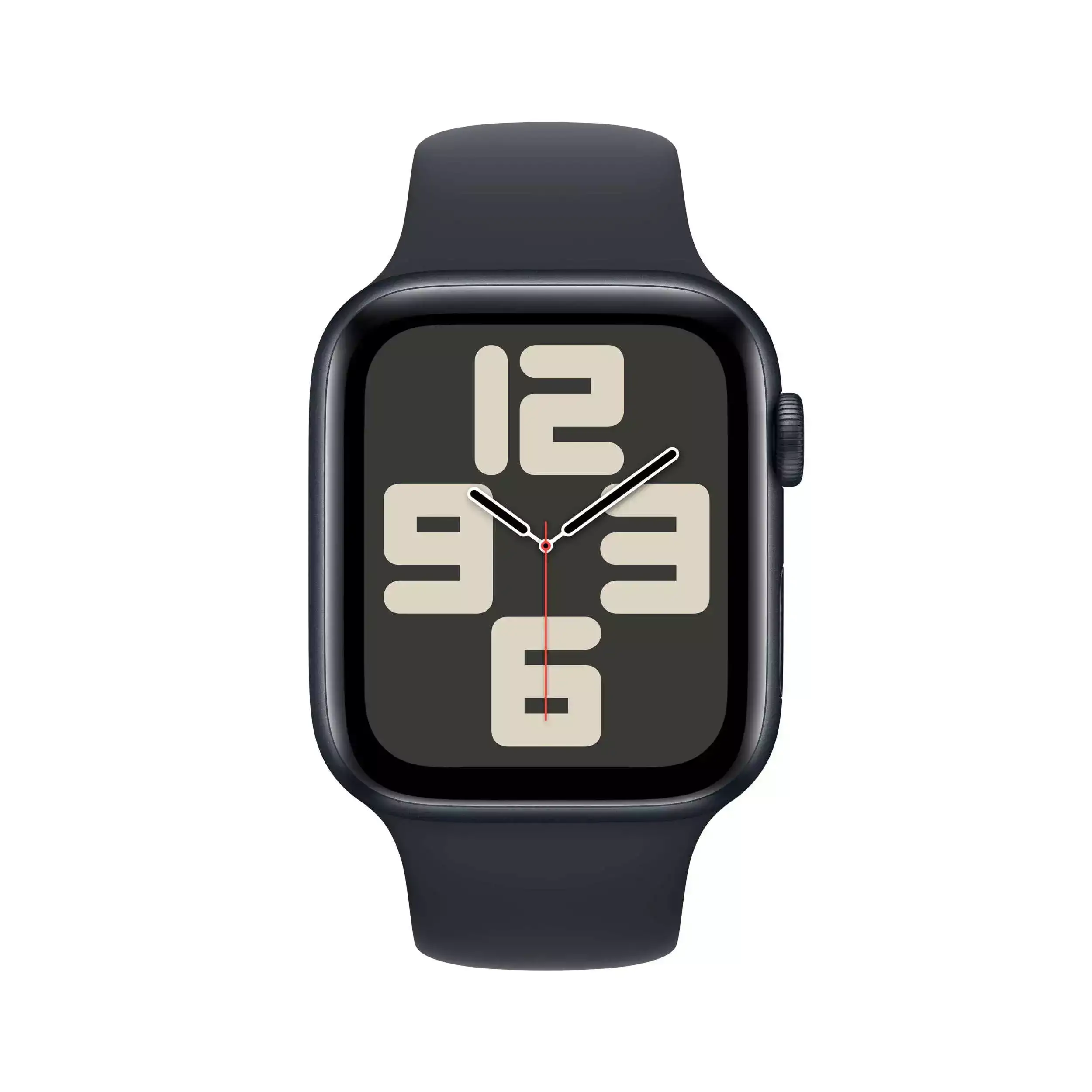Apple Watch SE GPS 44mm Gece Yarısı Alüminyum Kasa Gece Yarısı Spor Kordon S/M MRE73TU/A