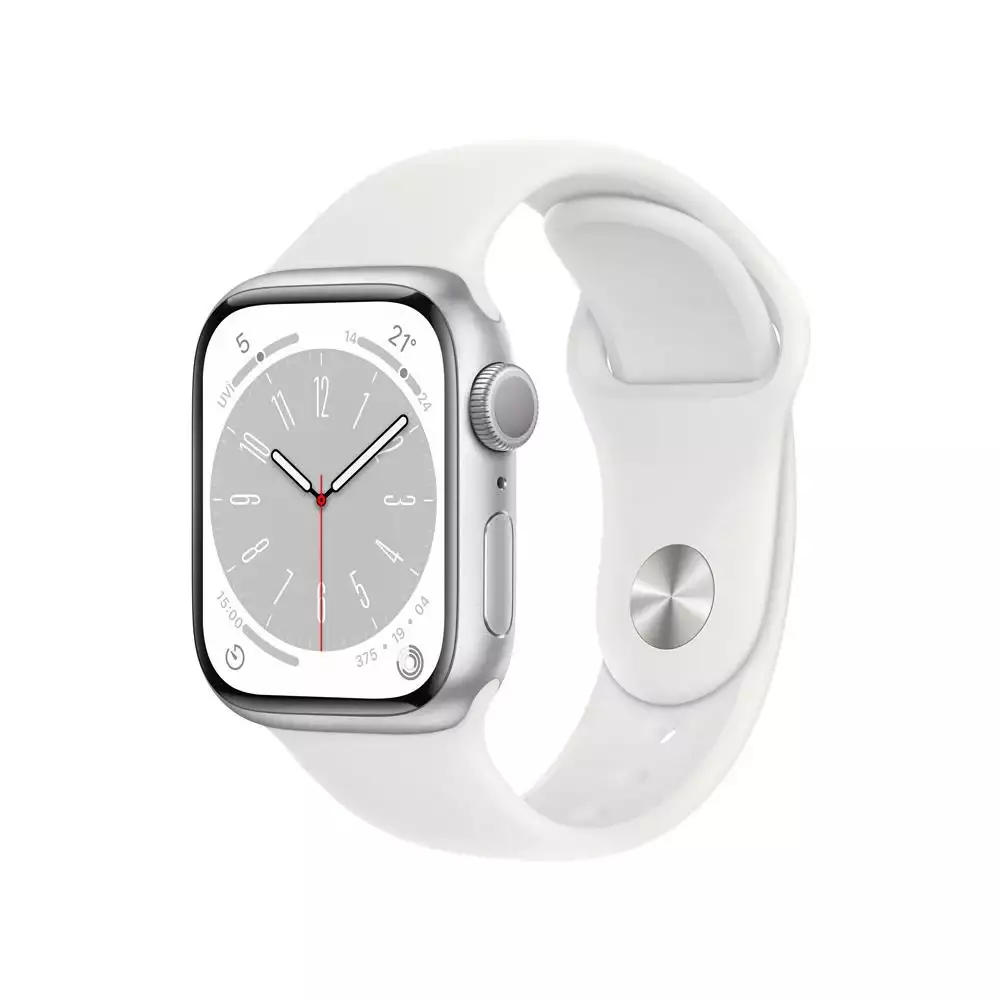 Apple Watch Series 8 41mm Gümüş Rengi Alüminyum Kasa ve Spor Kordon GPS MP6K3TU/A-Teşhir