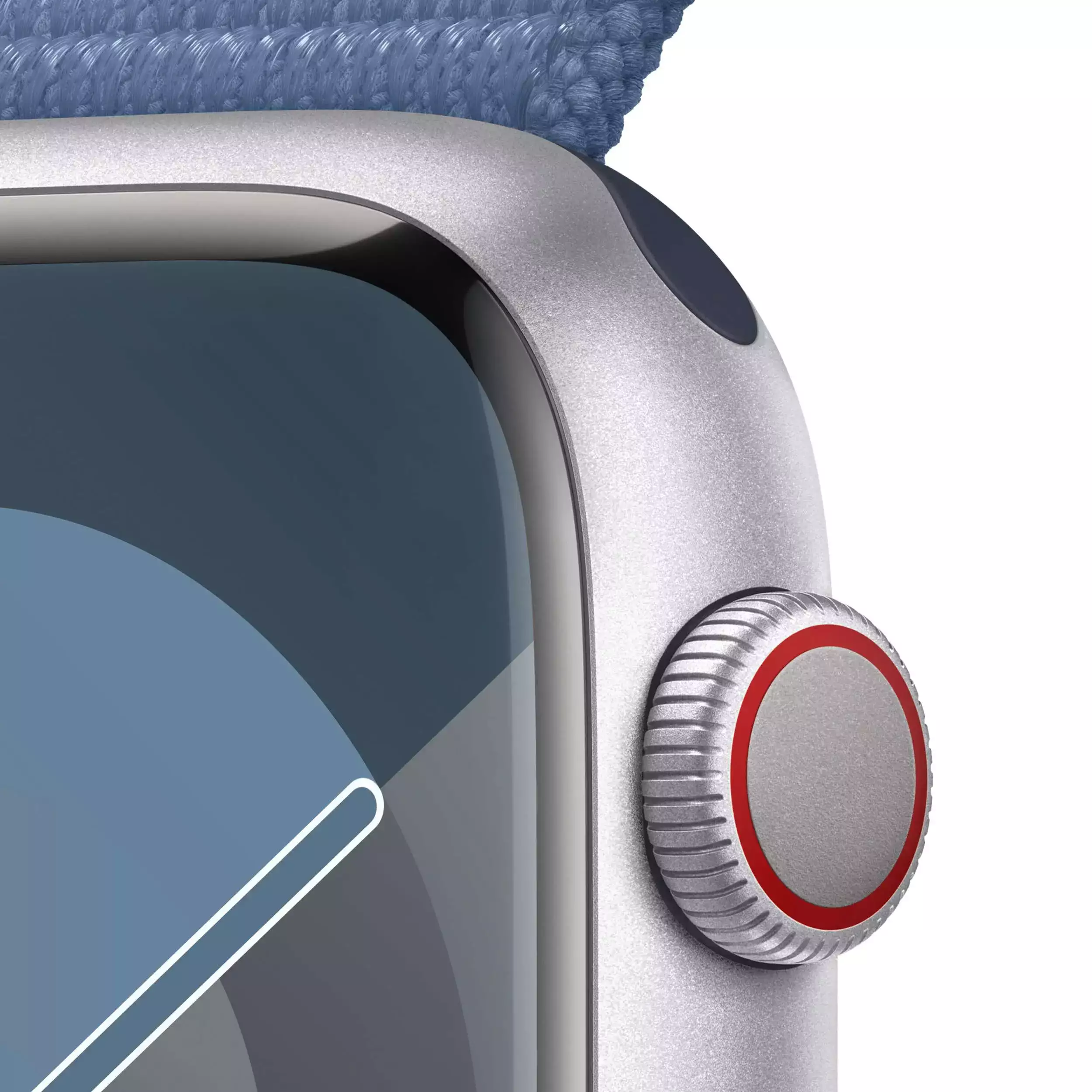 Apple Watch Series 9 GPS + Cellular 45mm Gümüş Alüminyum Kasa Buz Mavisi Spor Loop MRMJ3TU/A