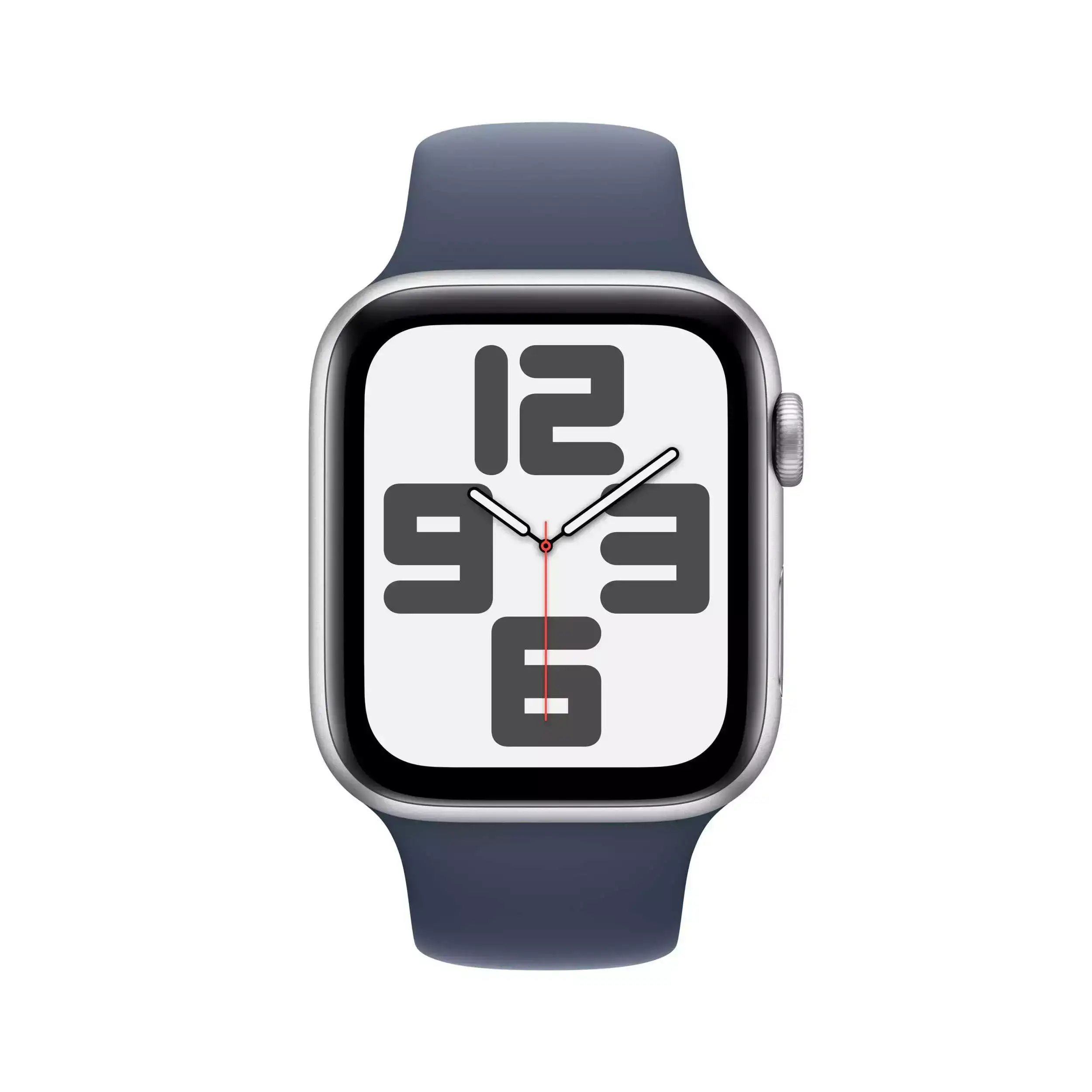 Apple Watch SE GPS + Cellular 44mm Gümüş Alüminyum Kasa Fırtına Mavisi Spor Kordon S/M MRHF3TU/A