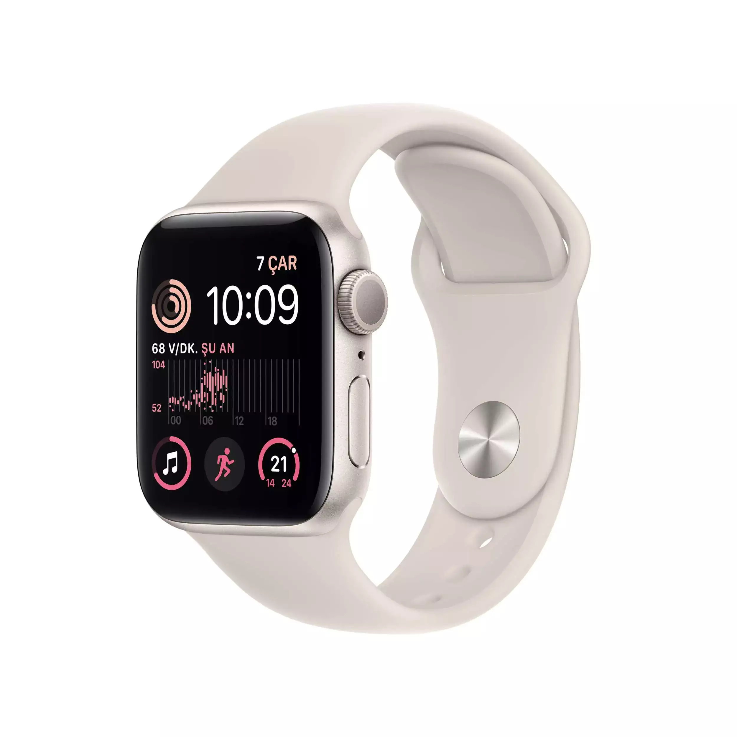 Apple Watch SE GPS 40mm Yıldız Işığı Alüminyum Kasa - Yıldız Işığı Spor Kordon MNJP3TU/A