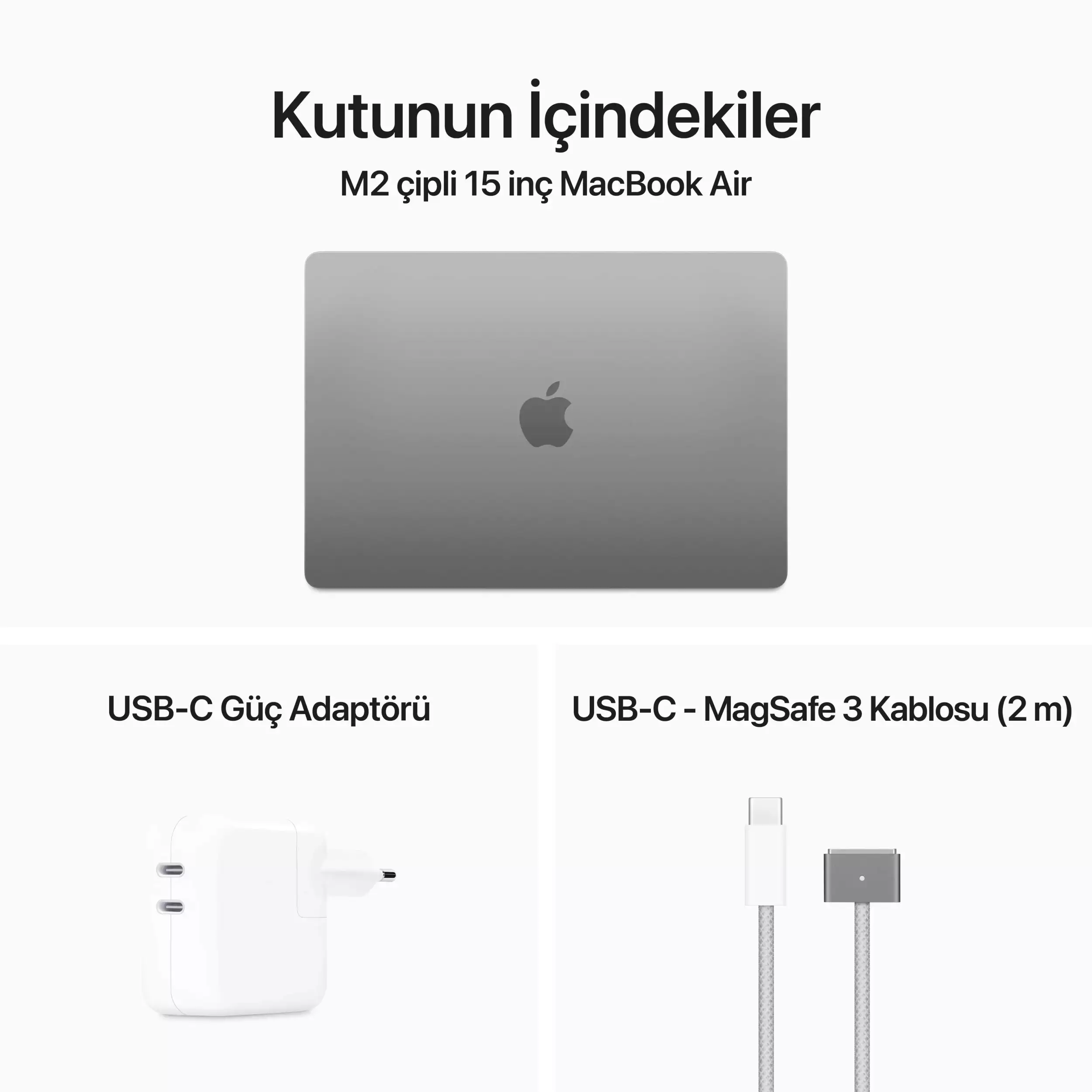 MacBook Air 15.3 inc M2 8CPU 10GPU 8GB 512GB Uzay Grisi MQKQ3TU/A