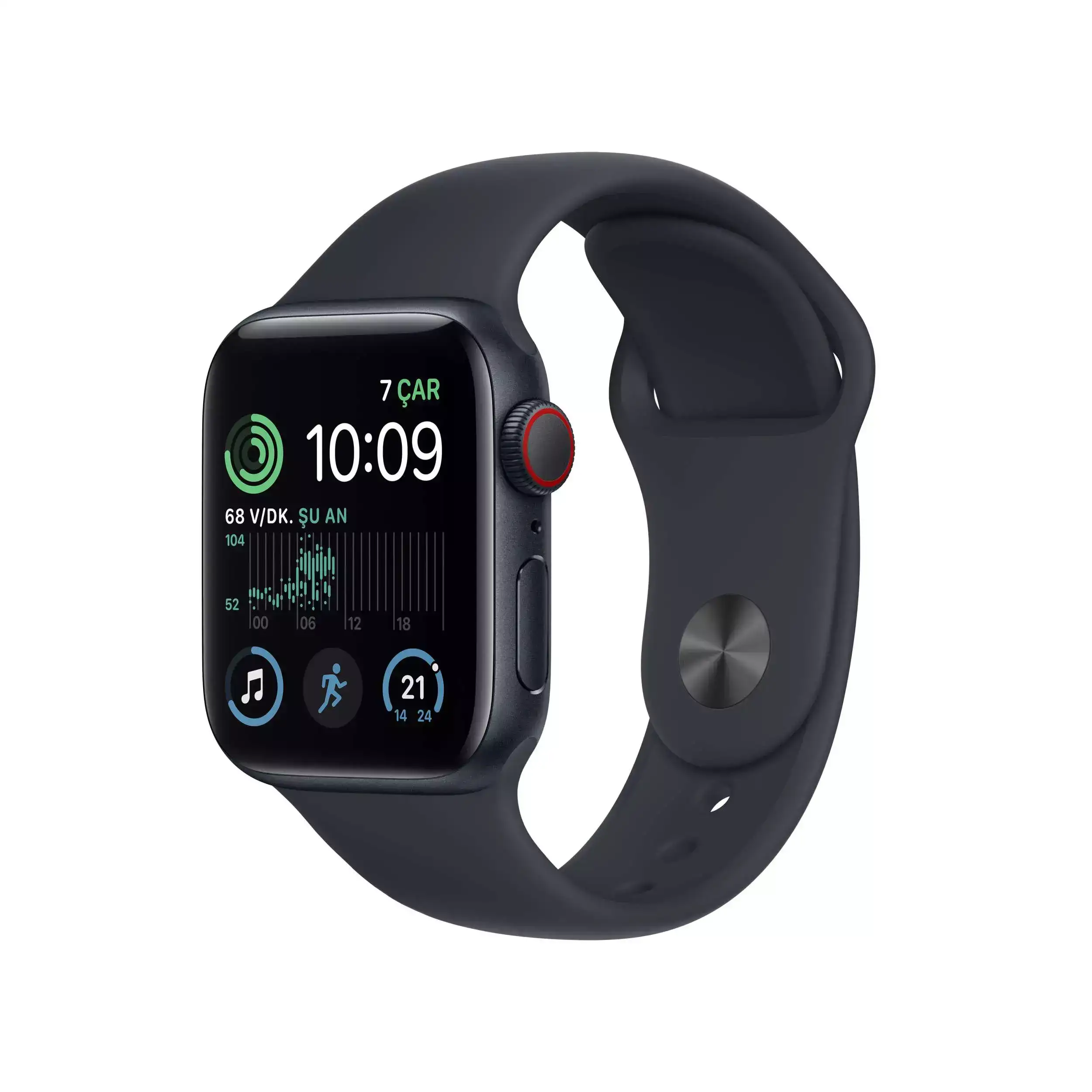 Apple Watch SE GPS + Cellular 40mm Gece Yarısı Alüminyum Kasa - Gece Yarısı Spor Kordon MNPL3TU/A