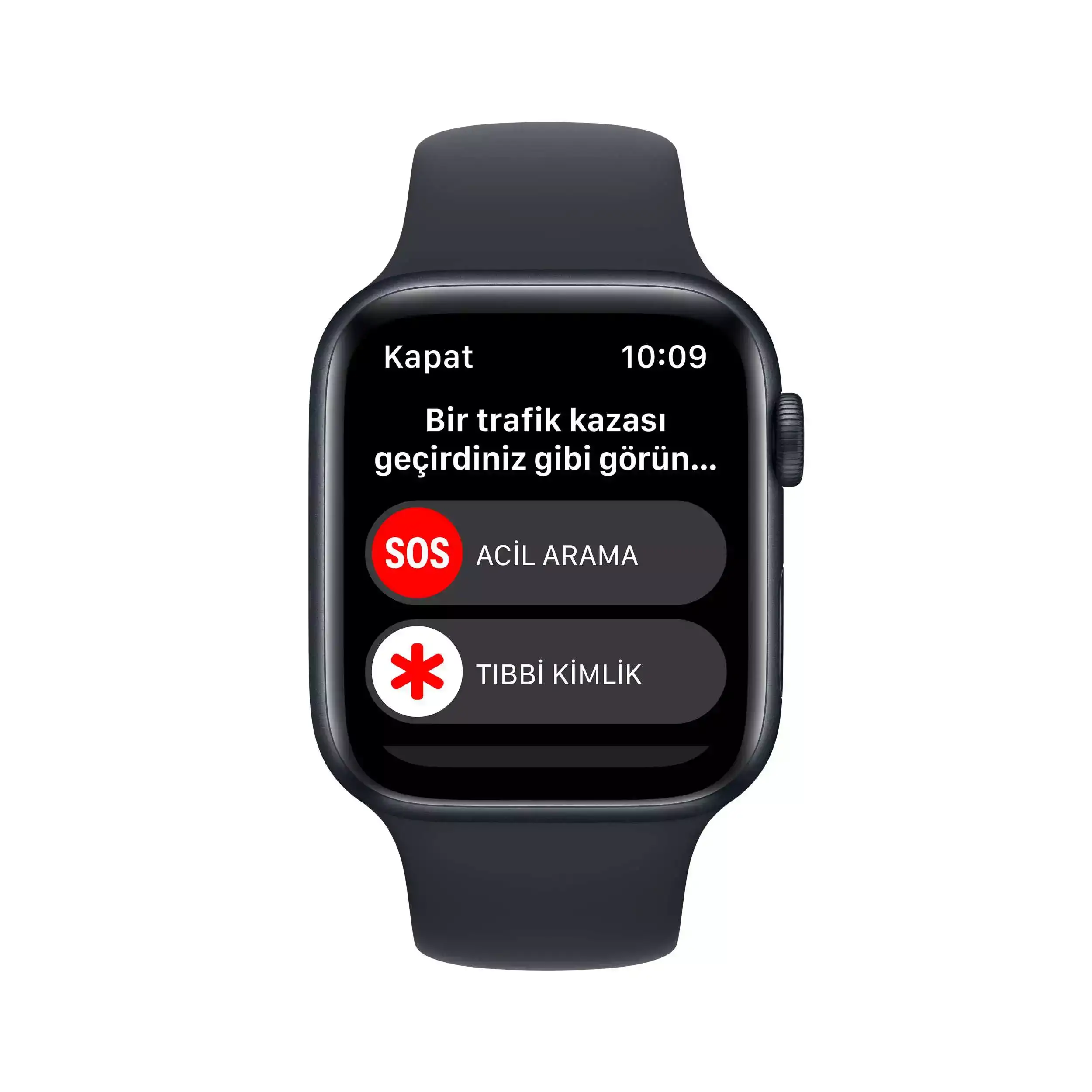 Apple Watch SE GPS + Cellular 44mm Gece Yarısı Alüminyum Kasa - Gece Yarısı Spor Kordon MNPY3TU/A
