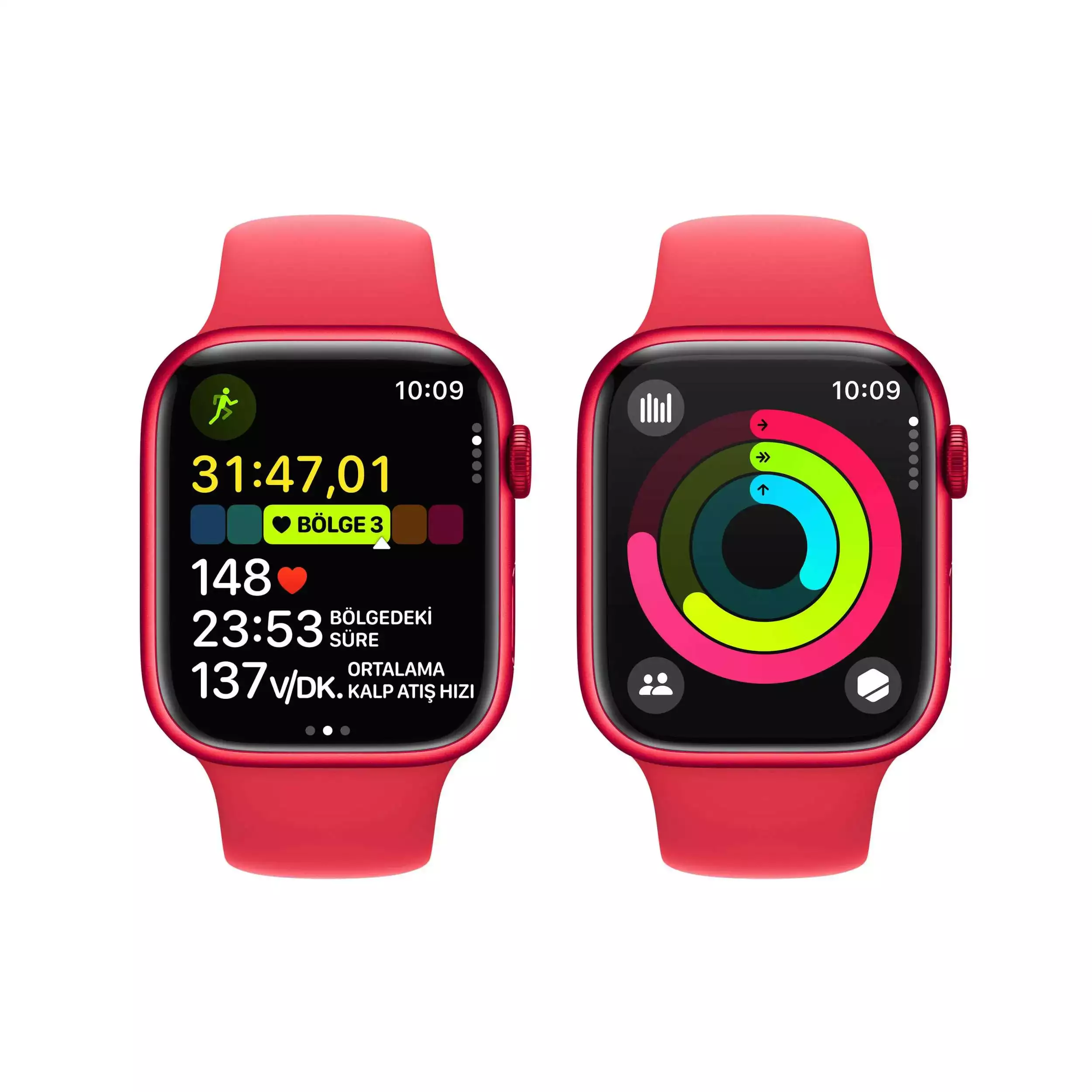 Apple Watch Series 9 GPS 45mm (PRODUCT)RED Alüminyum Kasa (PRODUCT)RED Spor Kordon S/M MRXJ3TU/A