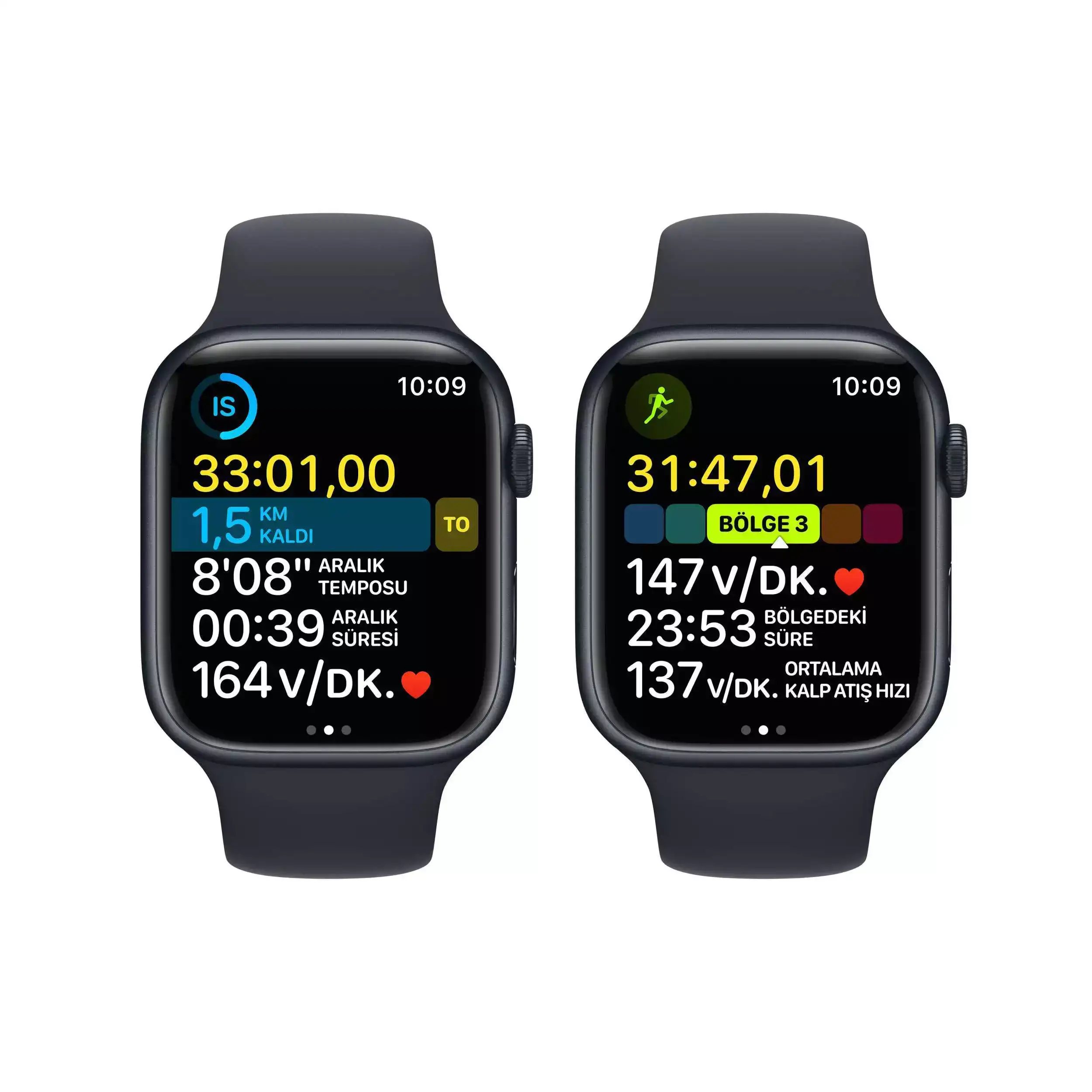 Apple Watch Series 8 GPS 45mm Gece Yarısı Alüminyum Kasa - Gece Yarısı Spor Kordon MNP13TU/A-Teşhir