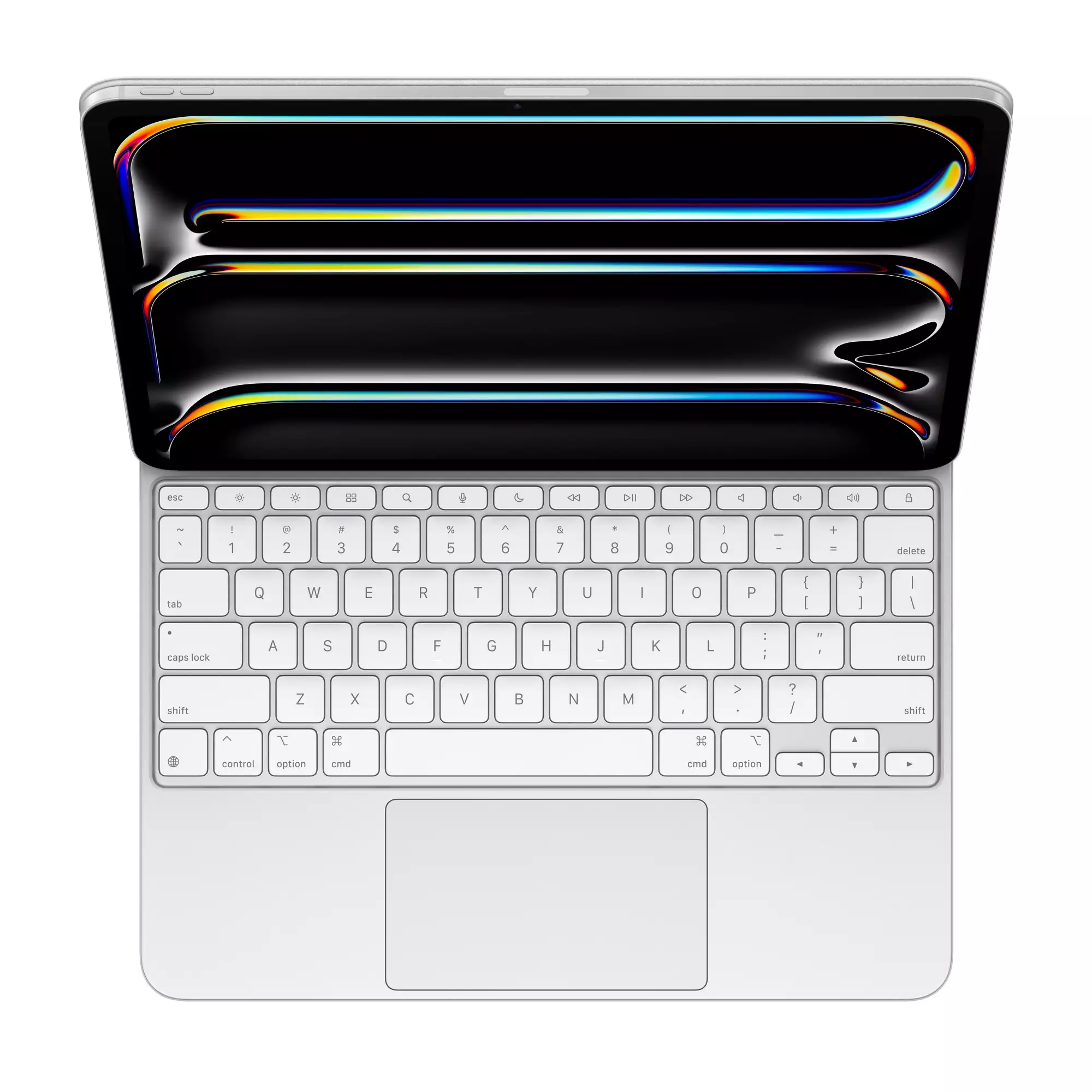 Magic Keyboard for iPad Pro 13‑inch (M4) Türkiye için ABD İngilizcesi Beyaz MWR43TZ/A