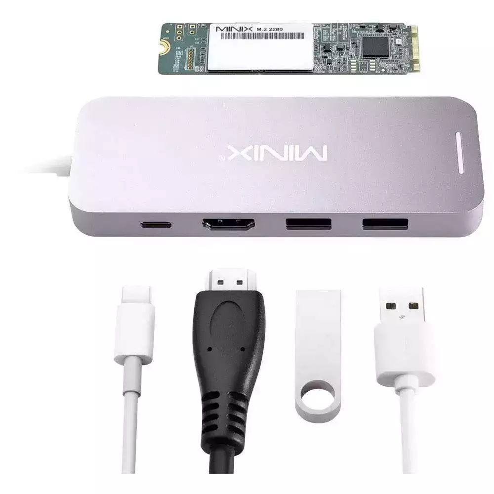Minix 240GB SSD'li USB-C Çoklayıcı Uzay Gri MINIXNEO-S2GR