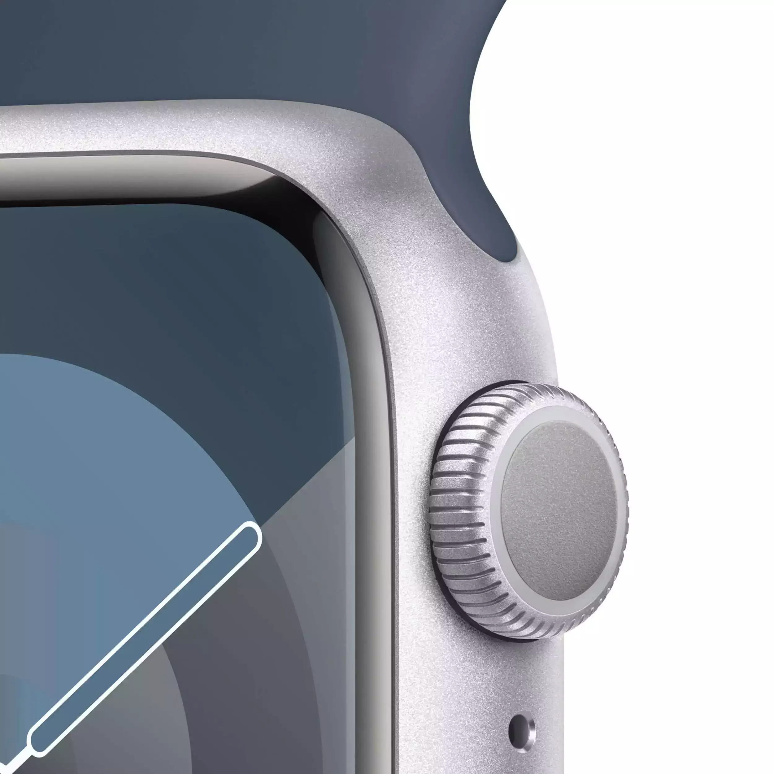 Apple Watch Series 9 GPS 41mm Gümüş Alüminyum Kasa Fırtına Mavisi Spor Kordon M/L MR913TU/A