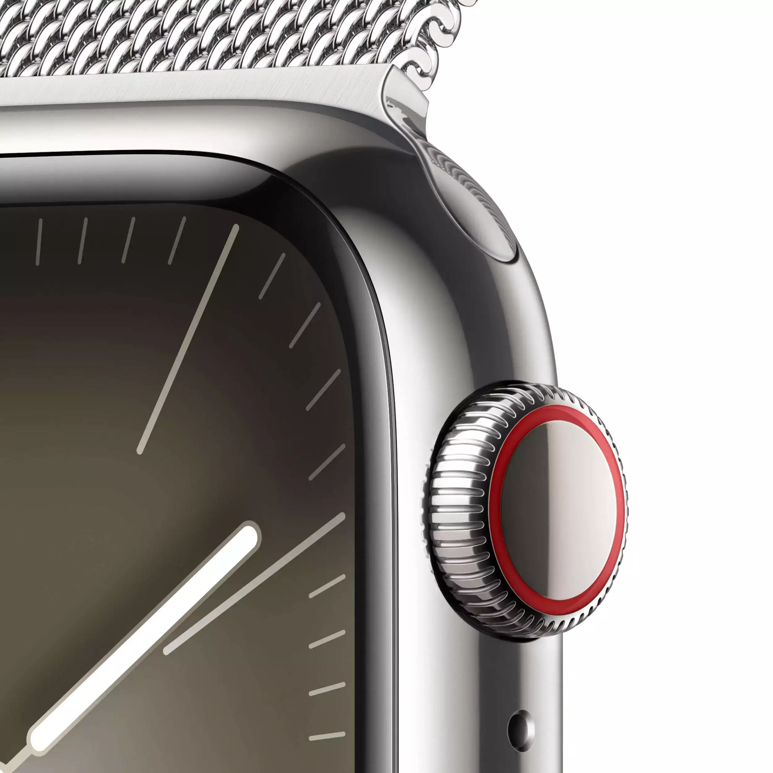 Apple Watch Series 9 GPS + Cellular 41mm Gümüş Paslanmaz Çelik Kasa Gümüş Milano Loop MRJ43TU/A