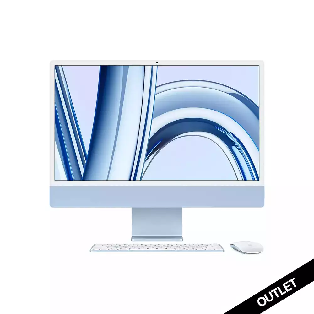 iMac 24 inc 4.5K M3 8CPU 10GPU 8GB 512GB Mavi MQRR3TU/A-Teşhir