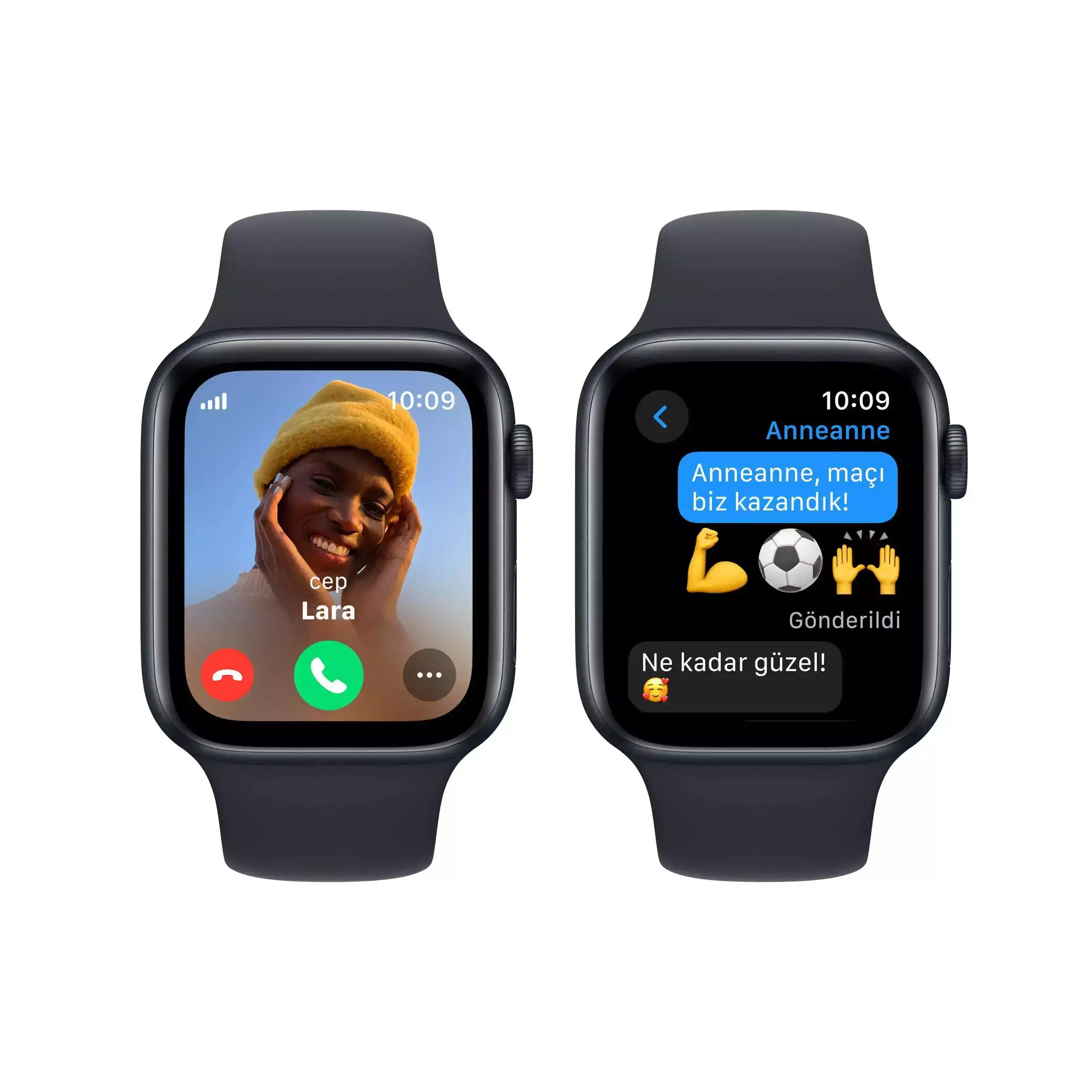 Apple Watch SE GPS + Cellular 44mm Gece Yarısı Alüminyum Kasa Gece Yarısı Spor Kordon S/M MRH53TU/A