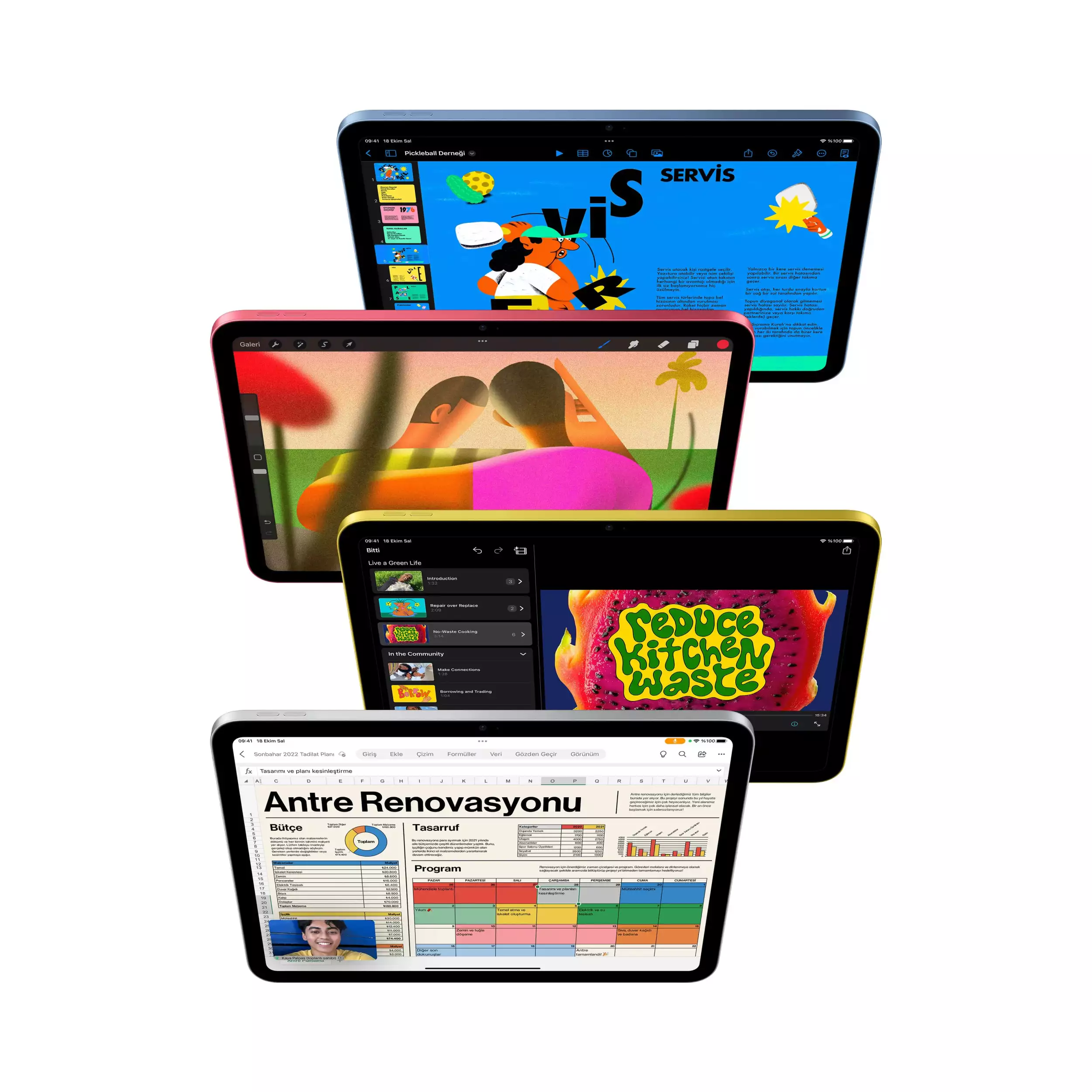iPad 10.9 inç Wi-Fi + Cellular 64GB Sarı MQ6L3TU/A