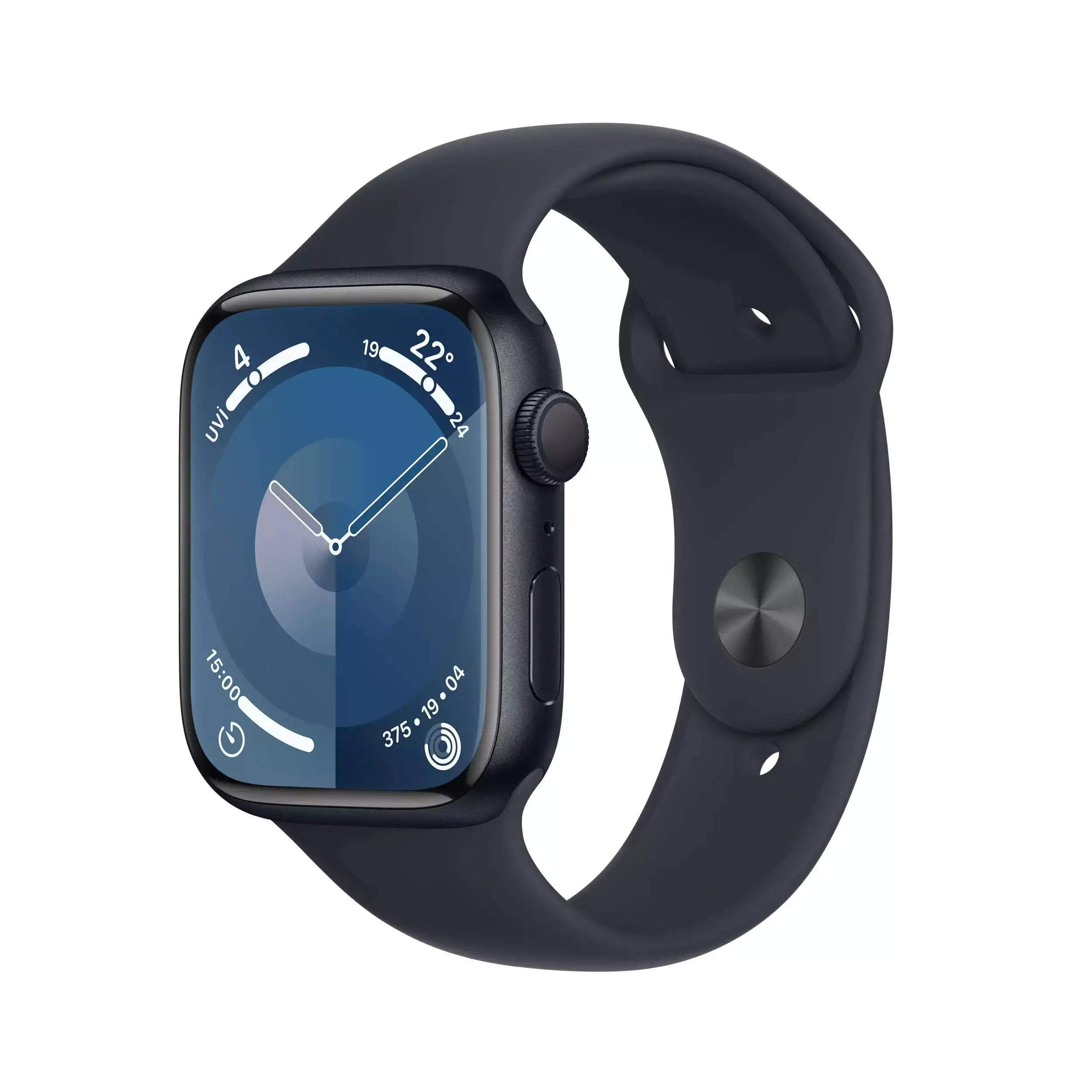 Apple Watch Series 9 GPS 45mm Gece Yarısı Alüminyum Kasa Gece Yarısı Spor Kordon M/L MR9A3TU/A