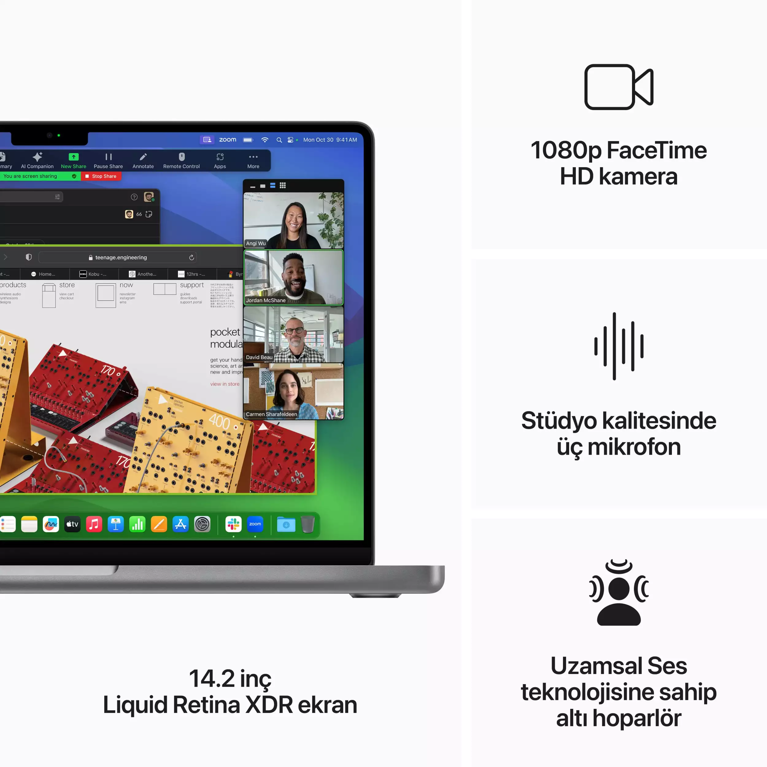 MacBook Pro 14 inc M3 8CPU 10GPU 16GB 1TB Uzay Grisi Z1C9000M2