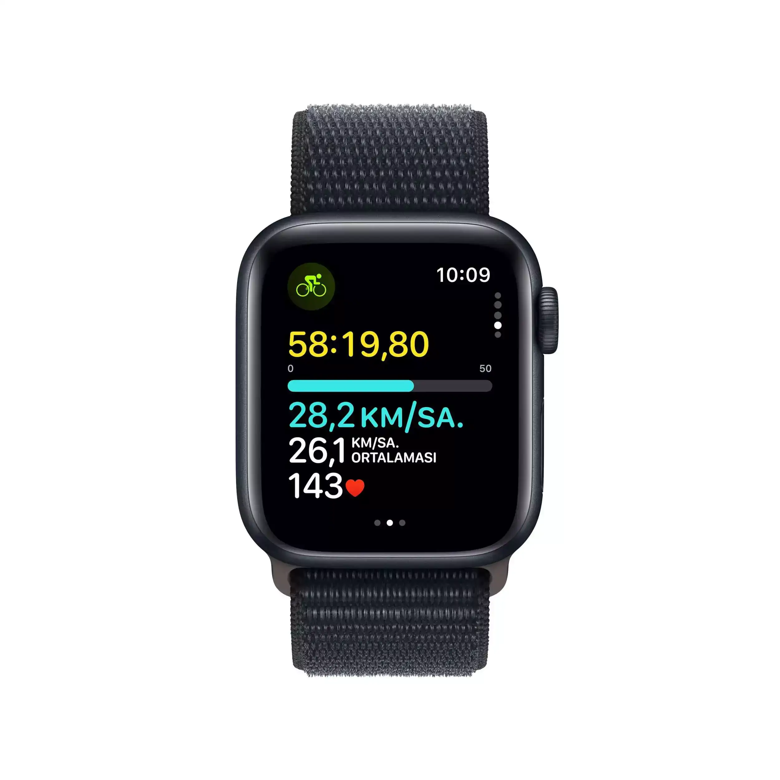 Apple Watch SE GPS + Cellular 40mm Gece Yarısı Alüminyum Kasa Gece Yarısı Spor Loop MRGE3TU/A