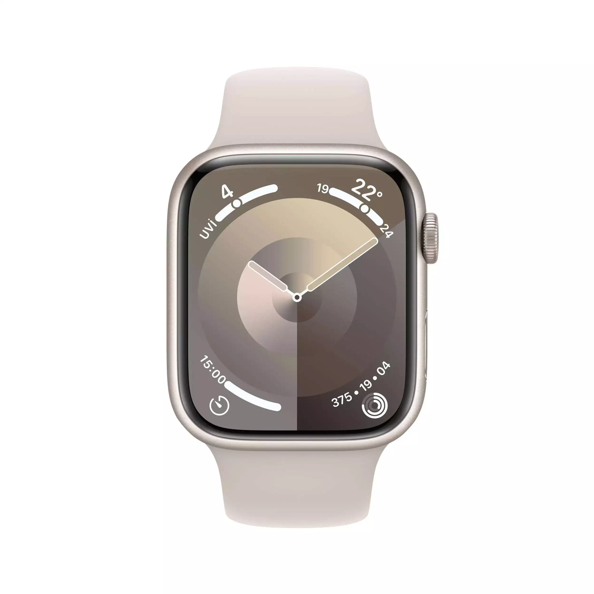 Apple Watch Series 9 GPS + Cellular 45mm Yıldız Işığı Alüminyum Kasa Yıldız Işığı Spor Kordon S/M MRM83TU/A