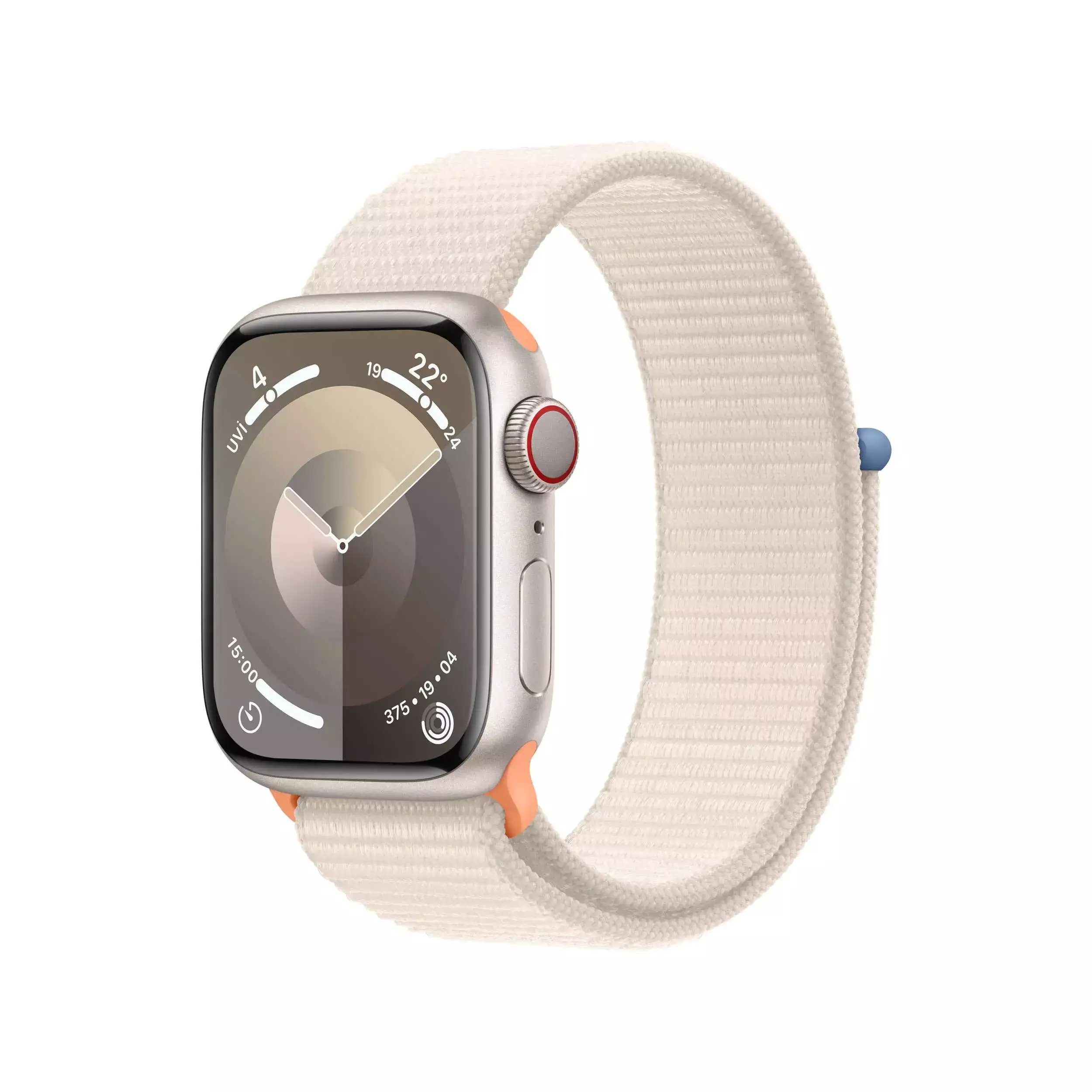 Apple Watch Series 9 GPS + Cellular 41mm Yıldız Işığı Alüminyum Kasa Yıldız Işığı Spor Loop MRHQ3TU/A