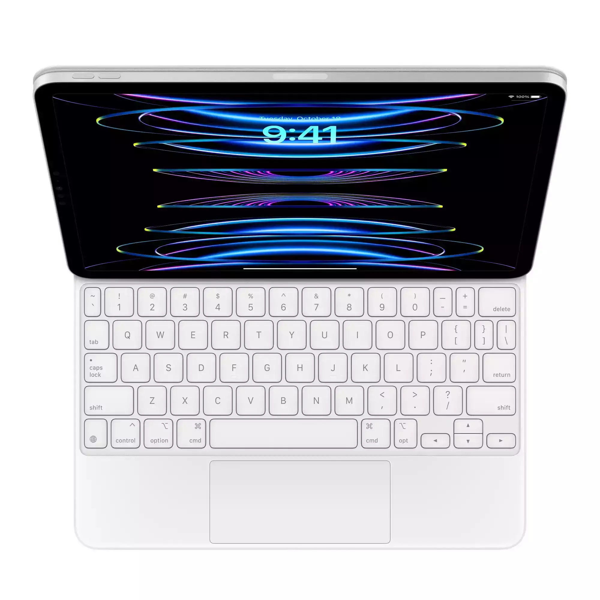 11 inç iPad Pro (4. nesil) ve iPad Air (5. nesil) için Magic Keyboard İngilizce Klavye Beyaz MJQJ3TZ/A