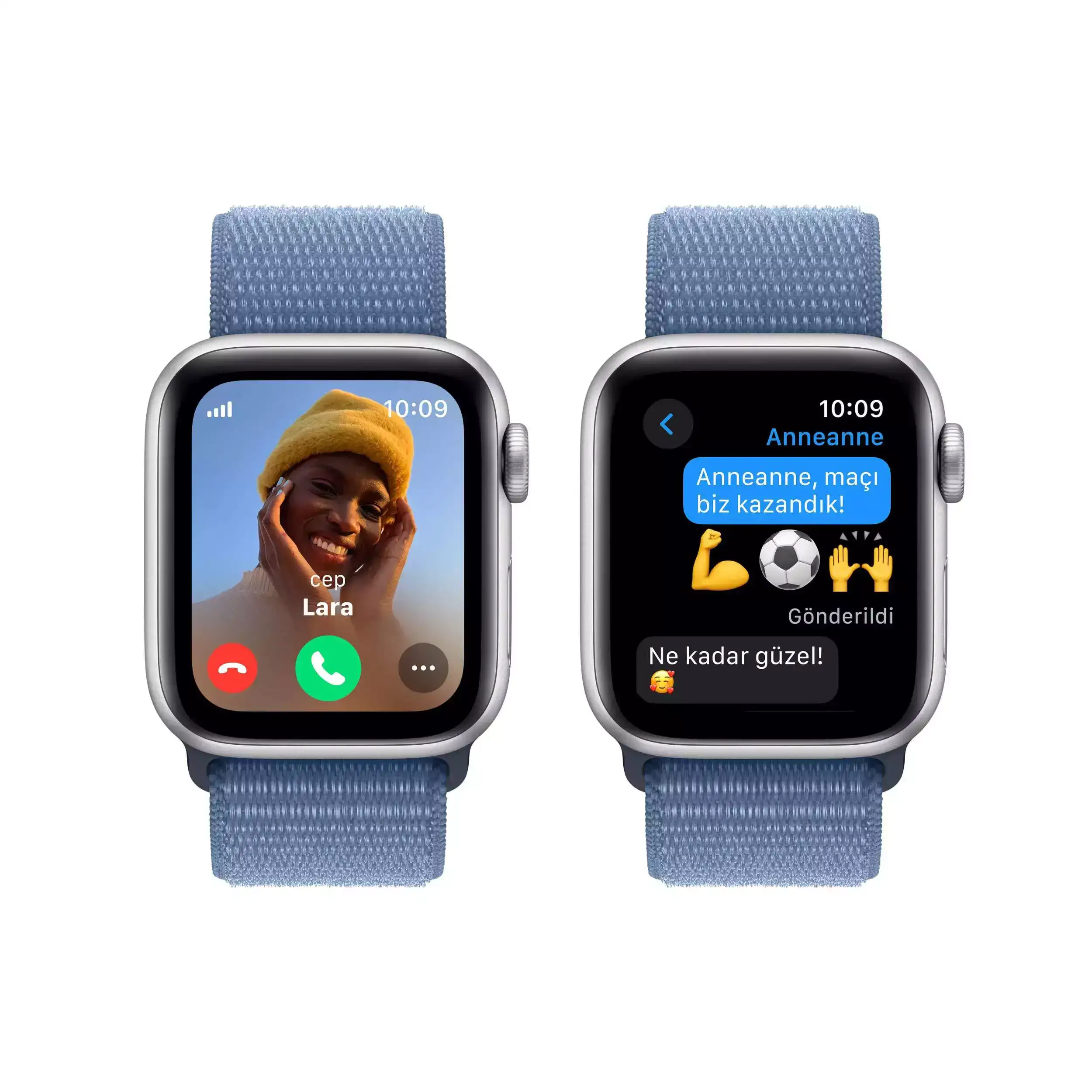 Apple Watch SE GPS + Cellular 40mm Gümüş Alüminyum Kasa Buz Mavisi Spor Loop MRGQ3TU/A