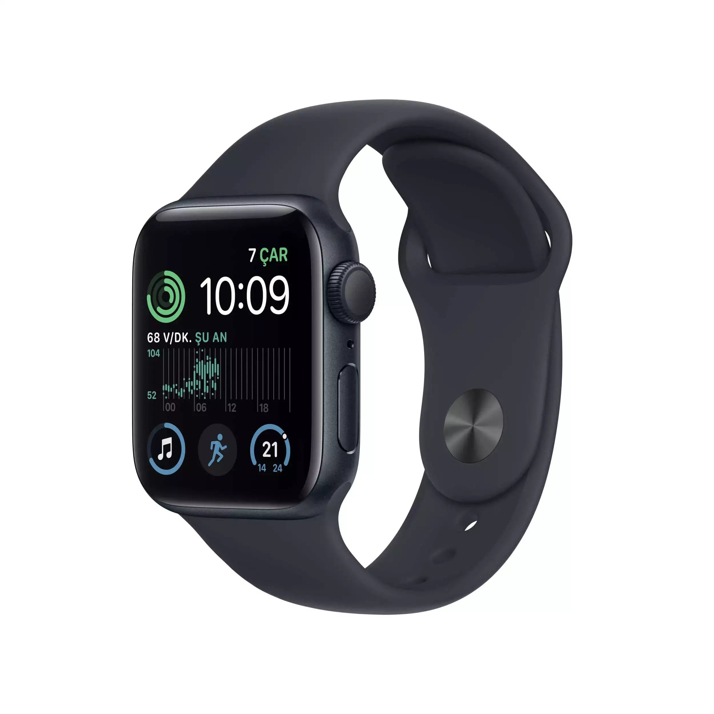 Apple Watch SE GPS 40mm Gece Yarısı Alüminyum Kasa - Gece Yarısı Spor Kordon MNJT3TU/A