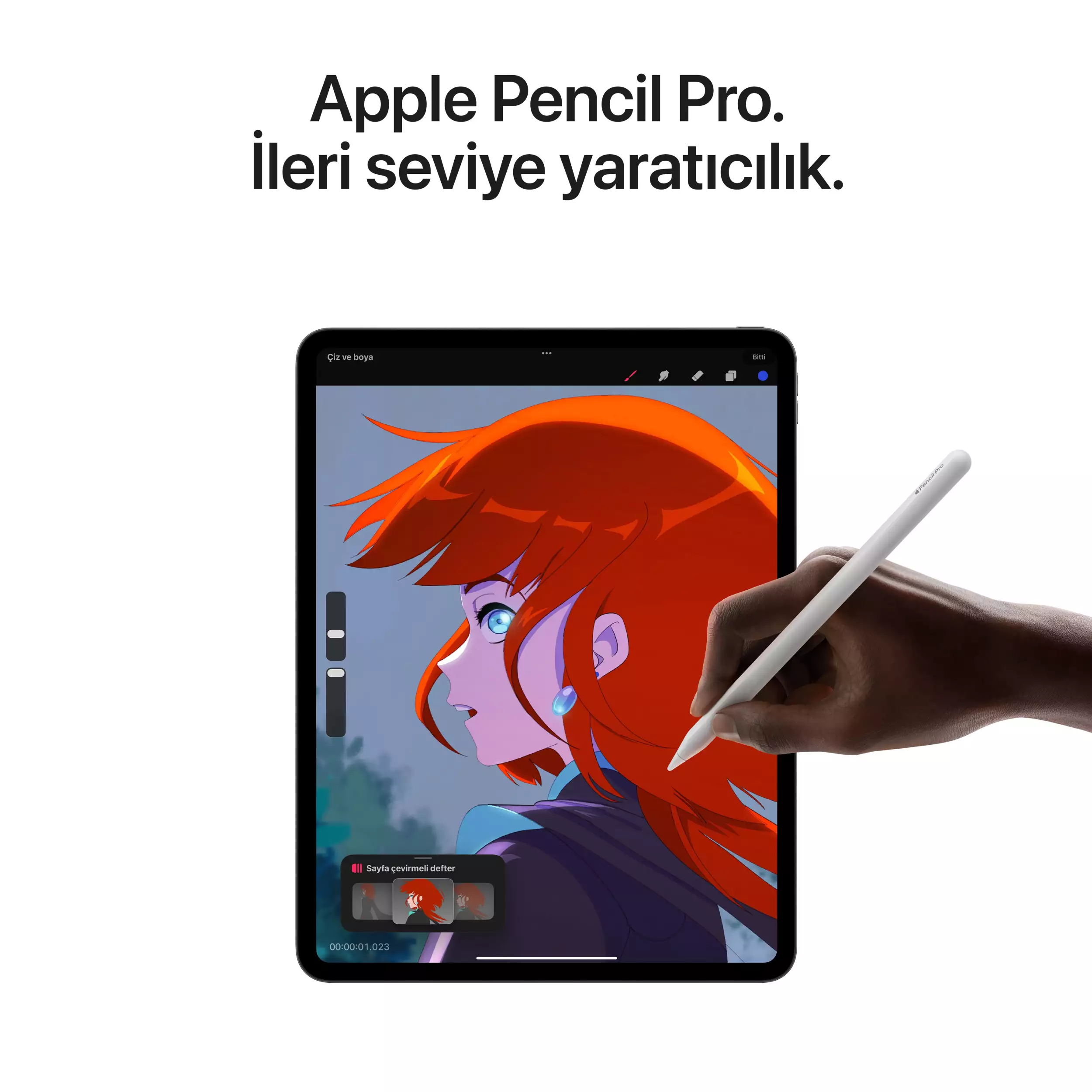 iPad Pro 13 inç WiFi 1TB Nano-texture Cam Gümüş MWRG3TU/A