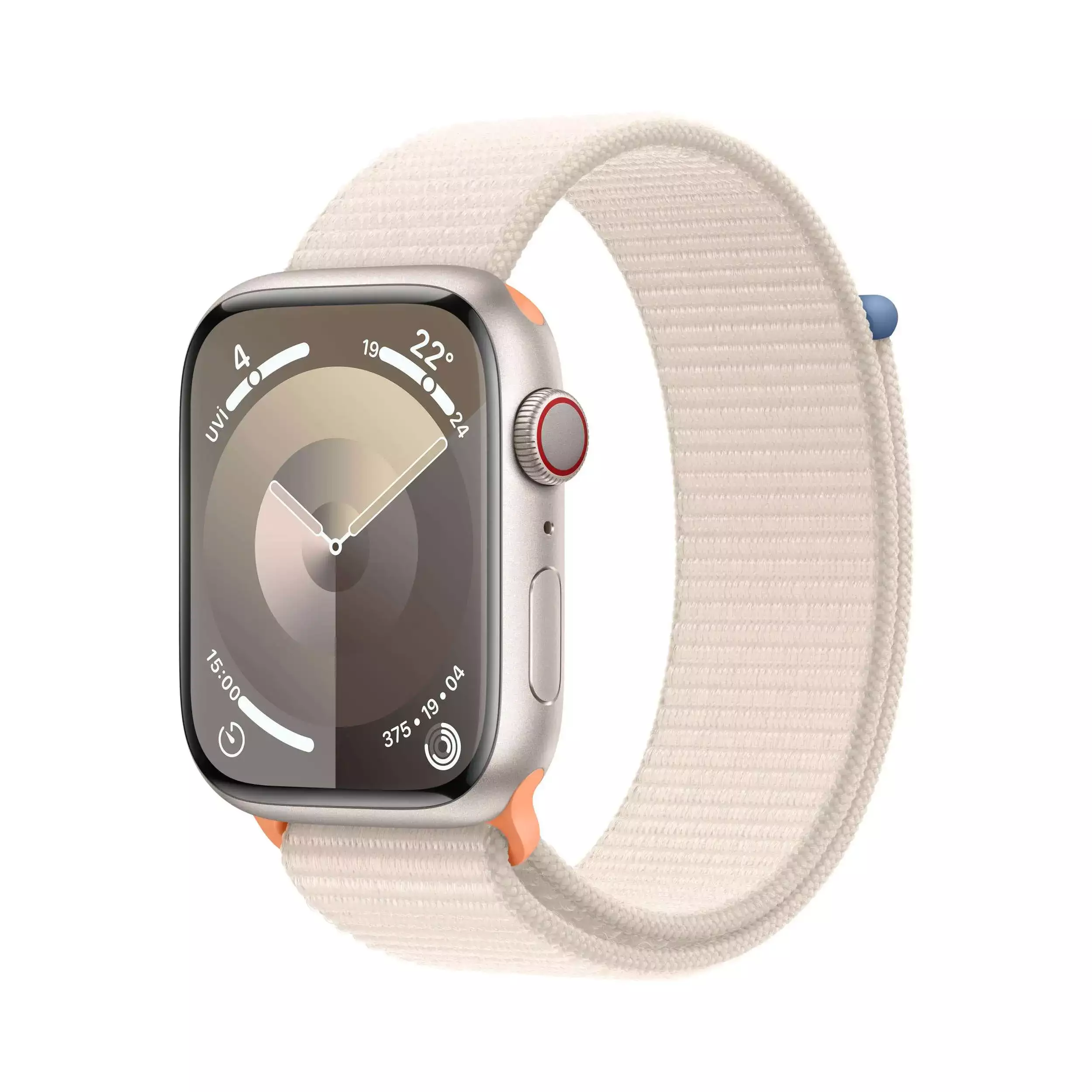 Apple Watch Series 9 GPS + Cellular 45mm Yıldız Işığı Alüminyum Kasa Yıldız Işığı Spor Loop MRMA3TU/A
