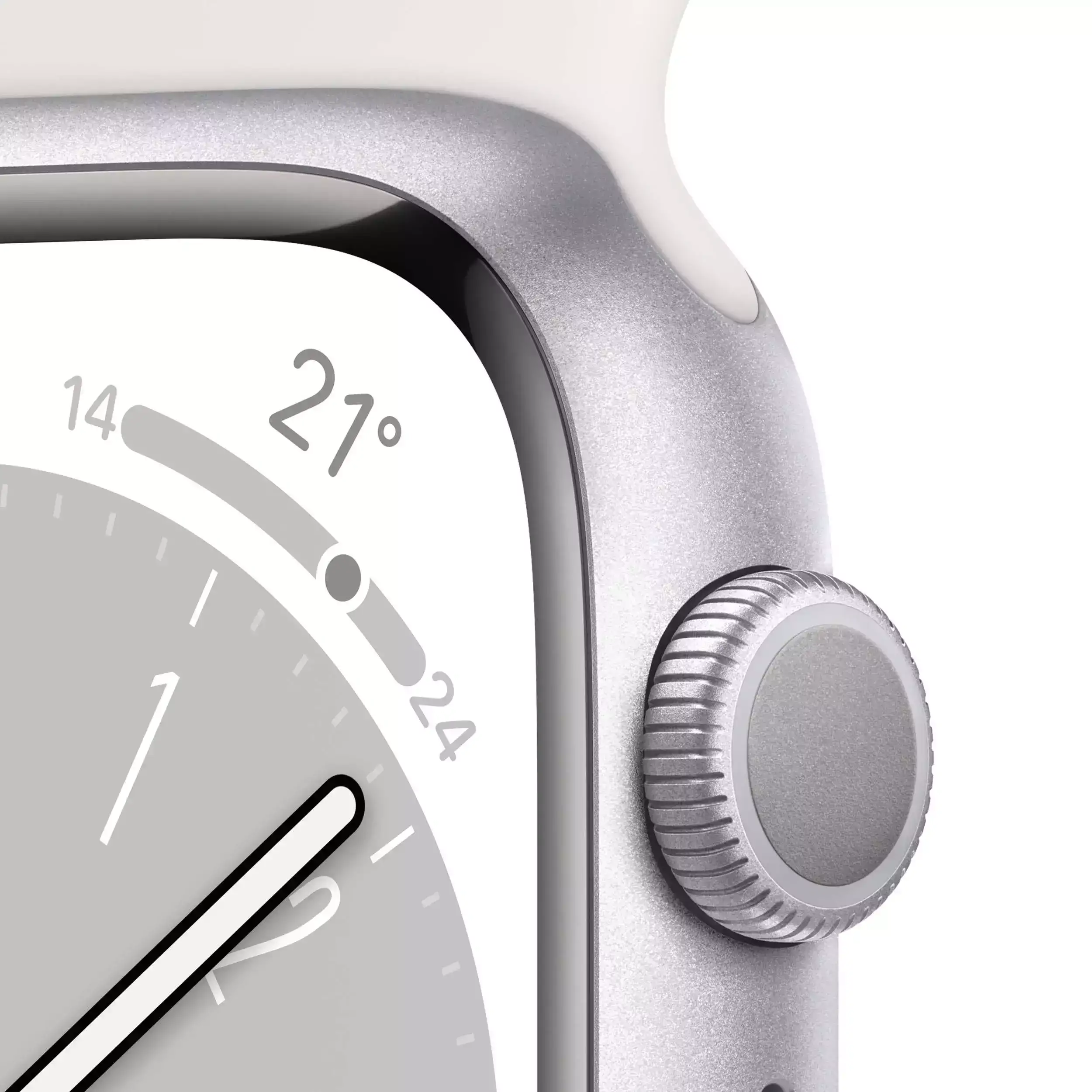 Apple Watch Series 8 GPS + Cellular 41mm Gümüş Alüminyum Kasa - Beyaz Spor Kordon MP4A3TU/A