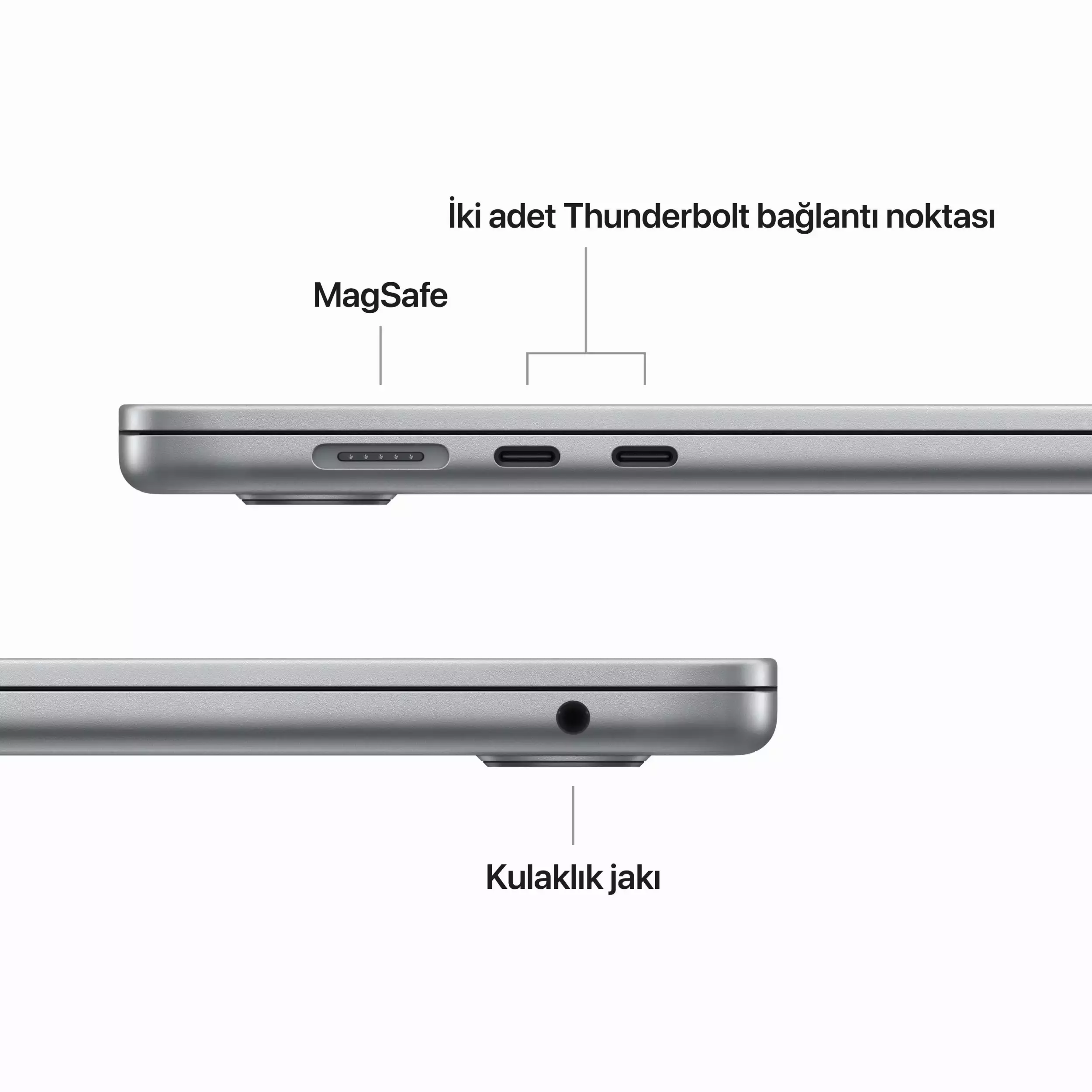 MacBook Air 15.3 inc M2 8CPU 10GPU 8GB 256GB Uzay Grisi MQKP3TU/A