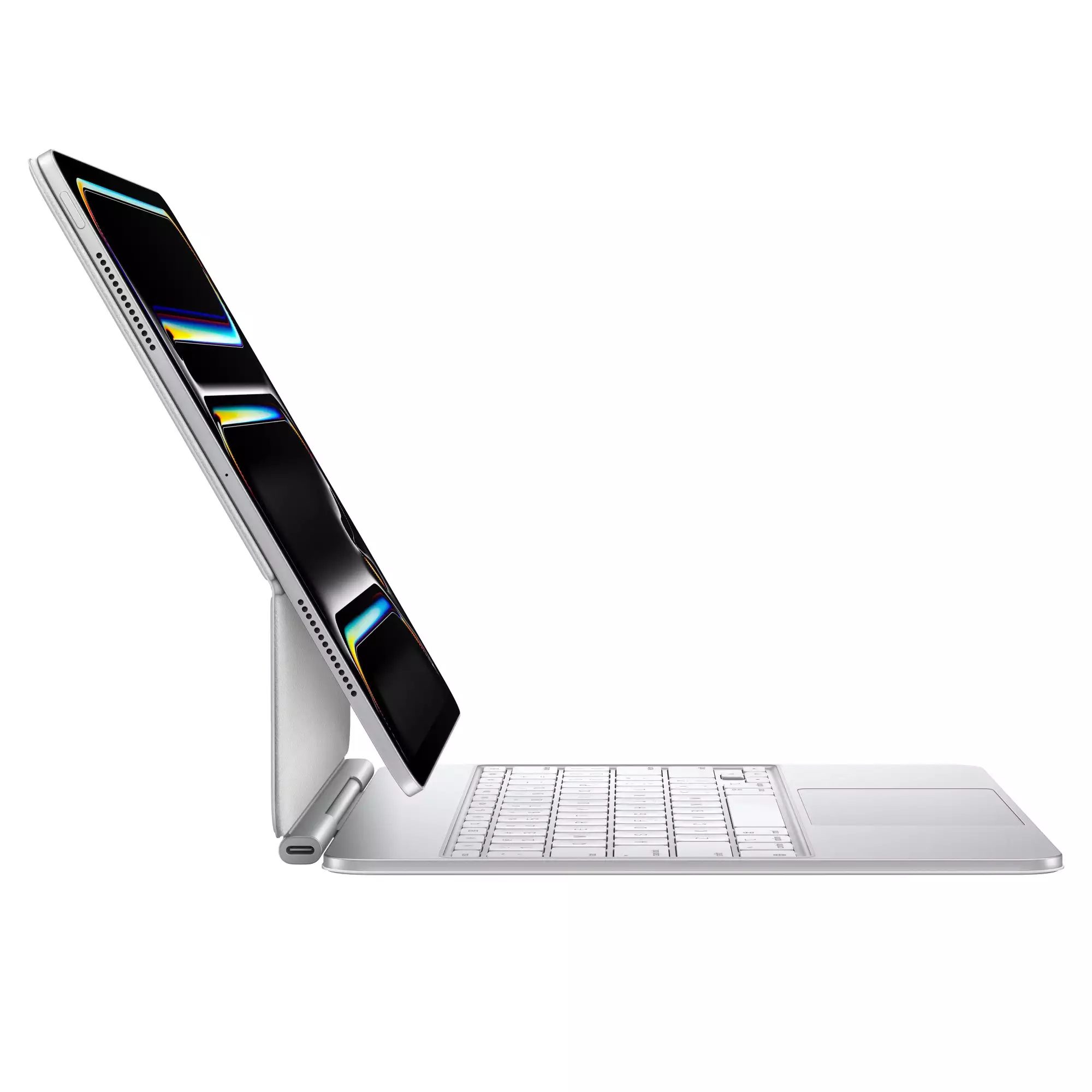 Magic Keyboard for iPad Pro 13‑inch (M4) Türkiye için ABD İngilizcesi Beyaz MWR43TZ/A