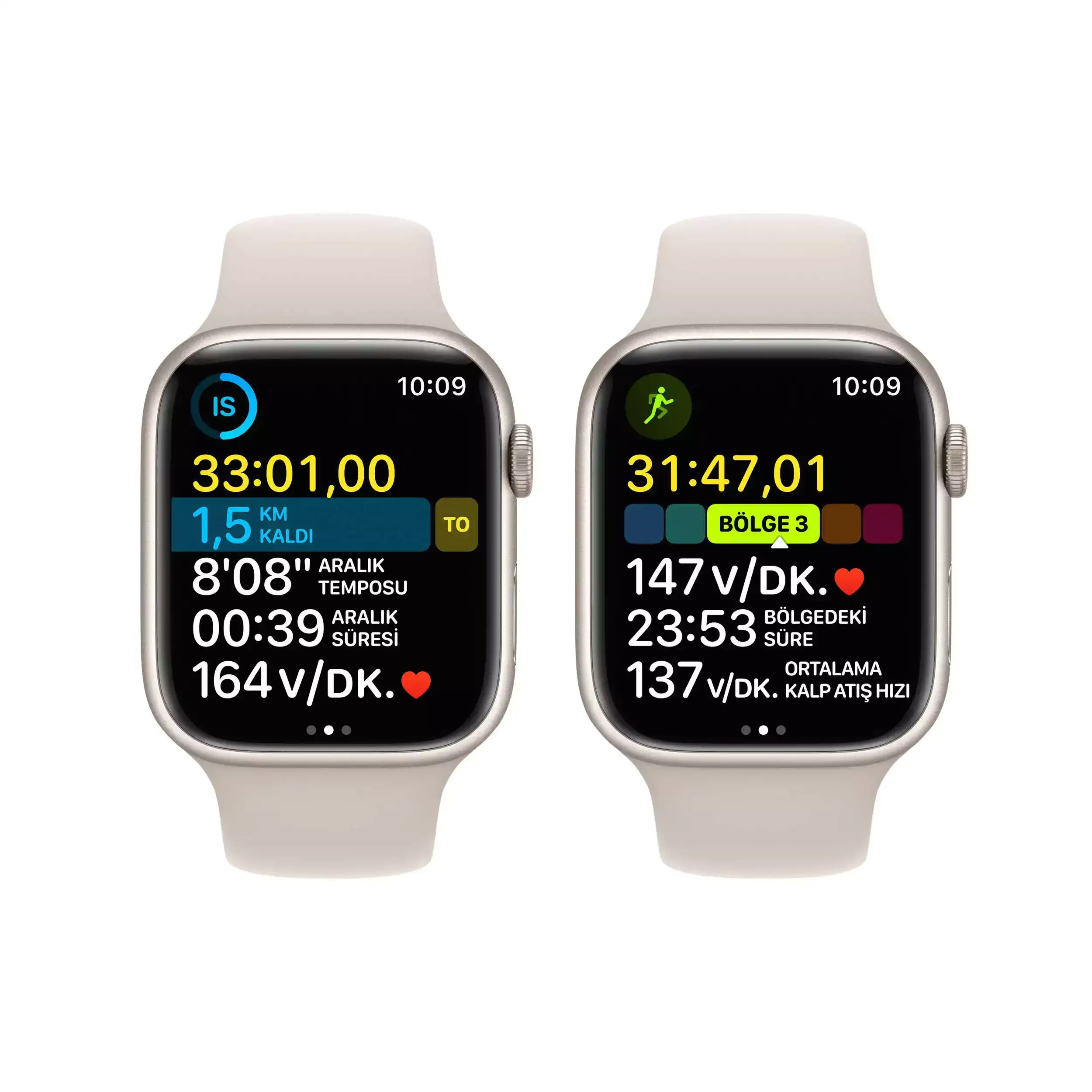 Apple Watch Series 8 GPS + Cellular 45mm Yıldız Işığı Alüminyum Kasa - Yıldız Işığı Spor Kordon MNK73TU/A