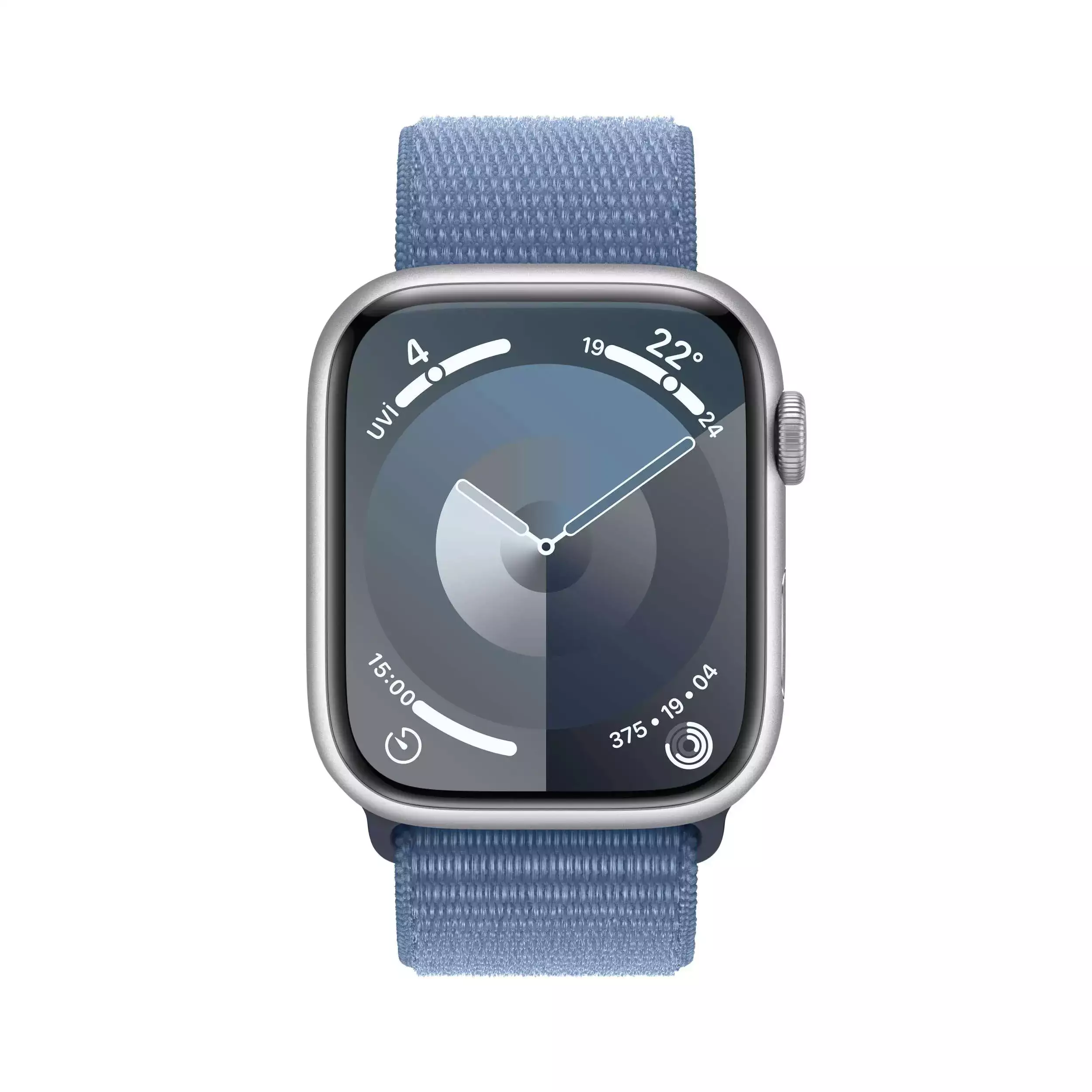 Apple Watch Series 9 GPS 45mm Gümüş Alüminyum Kasa Buz Mavisi Spor Loop MR9F3TU/A