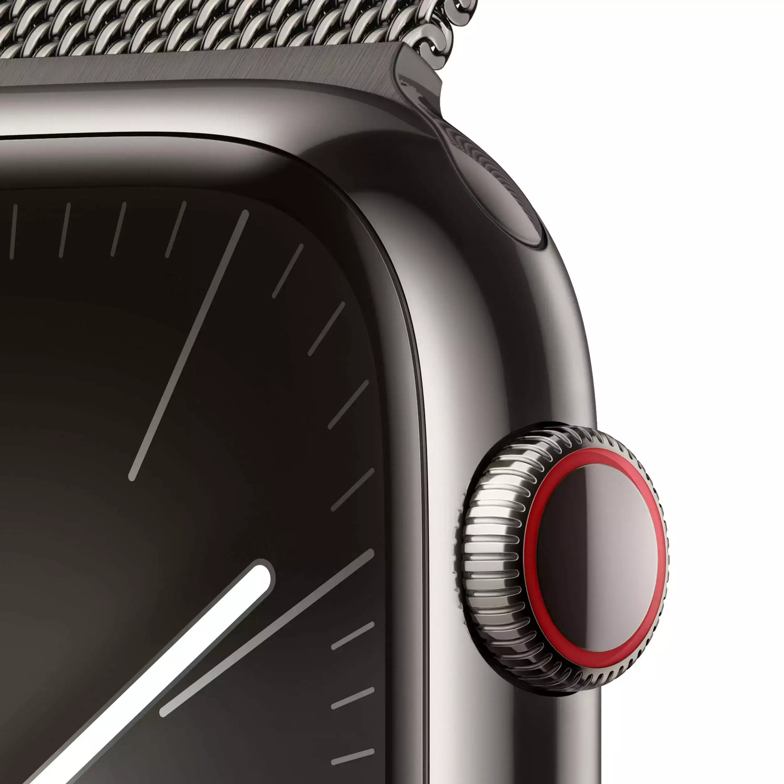 Apple Watch Series 9 GPS + Cellular 45mm Grafit Paslanmaz Çelik Kasa Grafit Milano Loop MRMX3TU/A