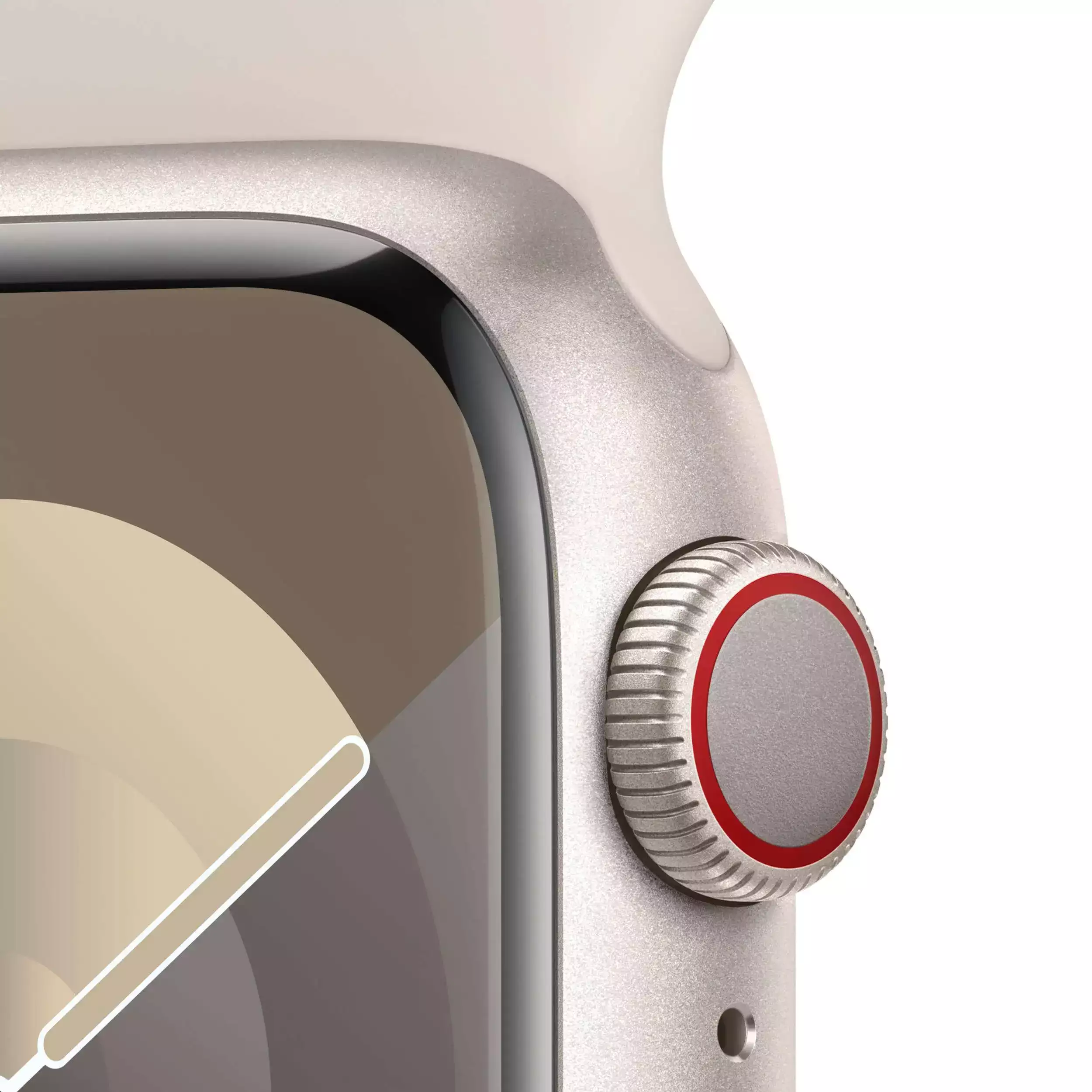 Apple Watch Series 9 GPS + Cellular 41mm Yıldız Işığı Alüminyum Kasa Yıldız Işığı Spor Kordon M/L MRHP3TU/A