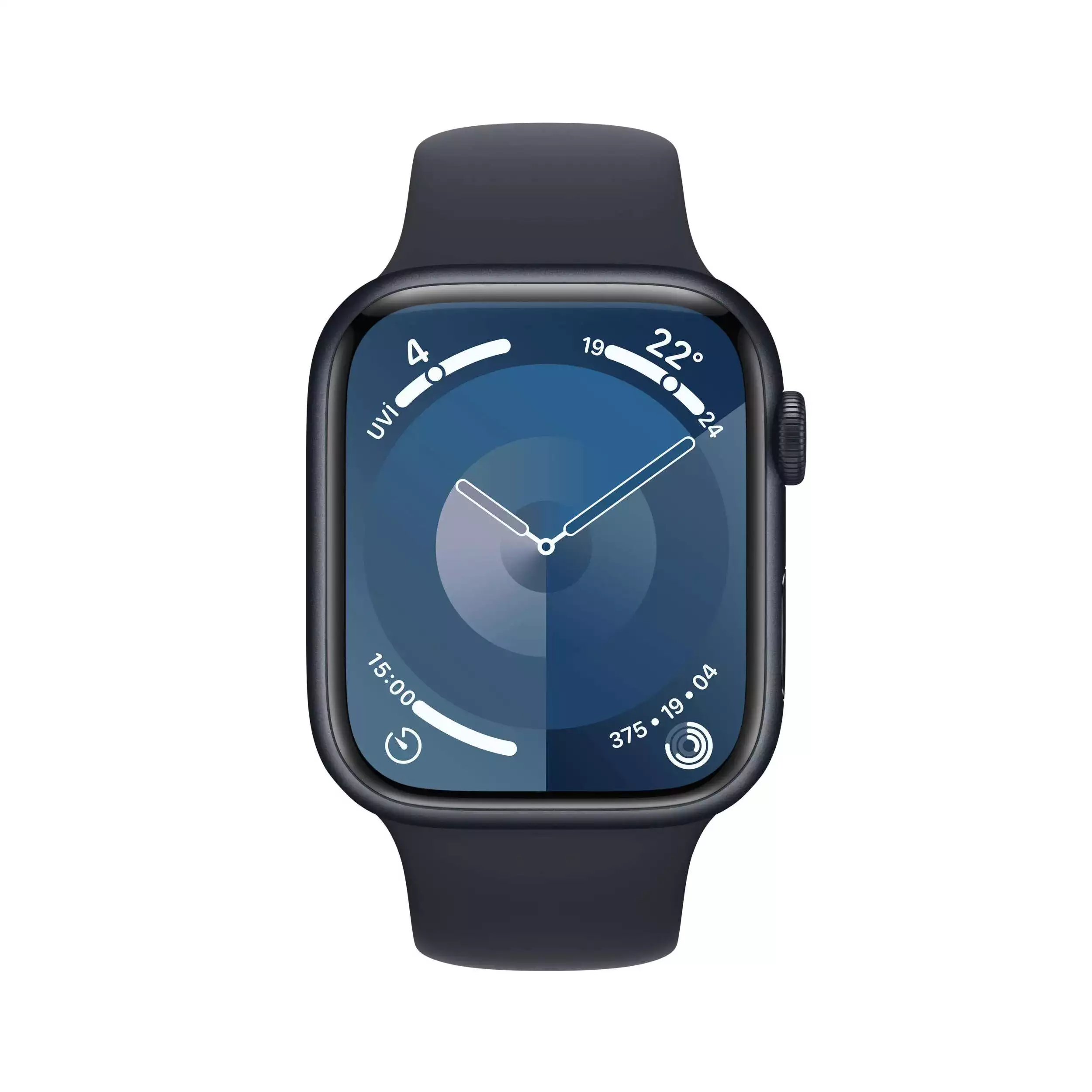 Apple Watch Series 9 GPS 45mm Gece Yarısı Alüminyum Kasa Gece Yarısı Spor Kordon S/M MR993TU/A