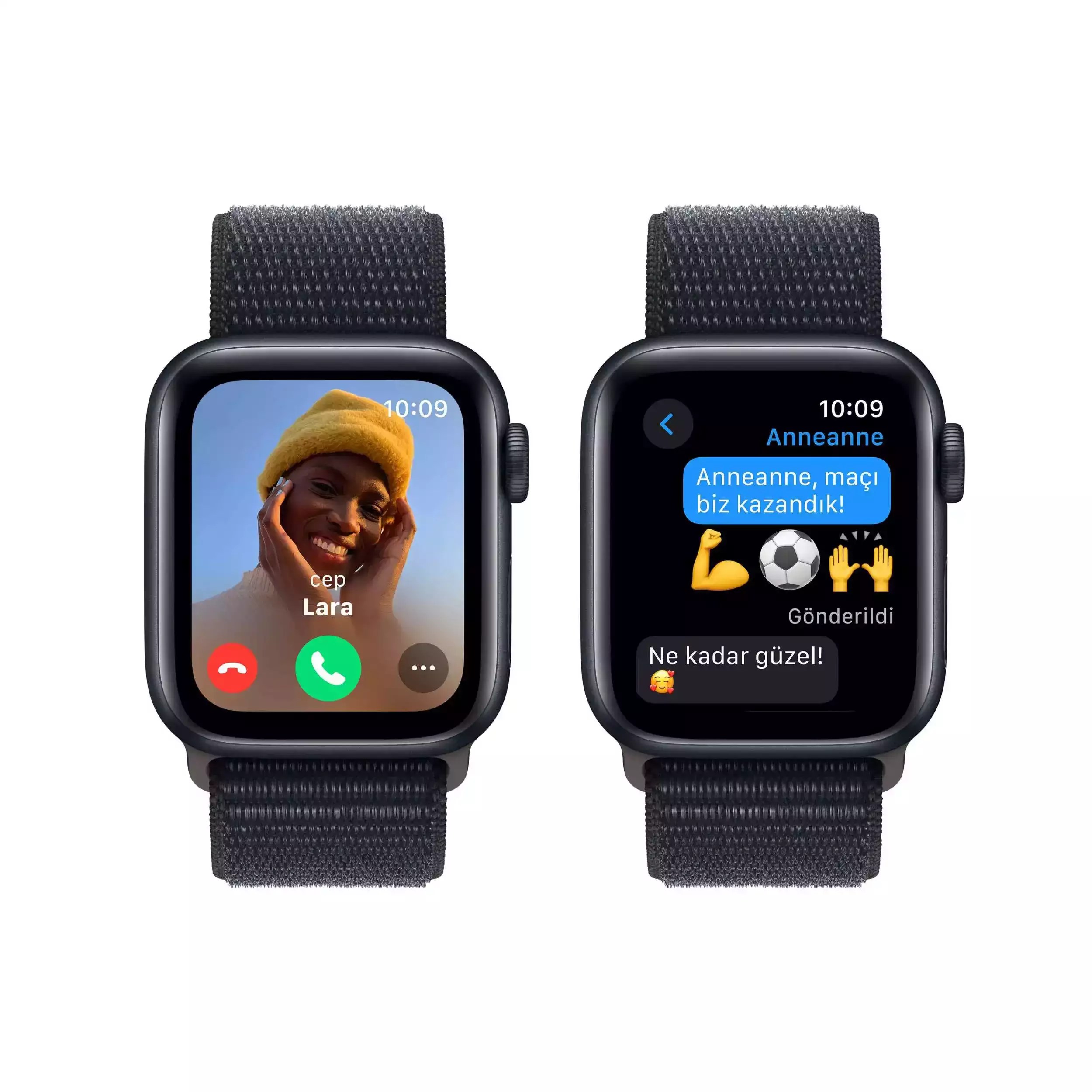 Apple Watch SE (2nd Gen) 40mm Gece Yarısı Alüminyum Kasa ve Gece Yarısı Spor Loop GPS MRE03TU/A-Teşhir