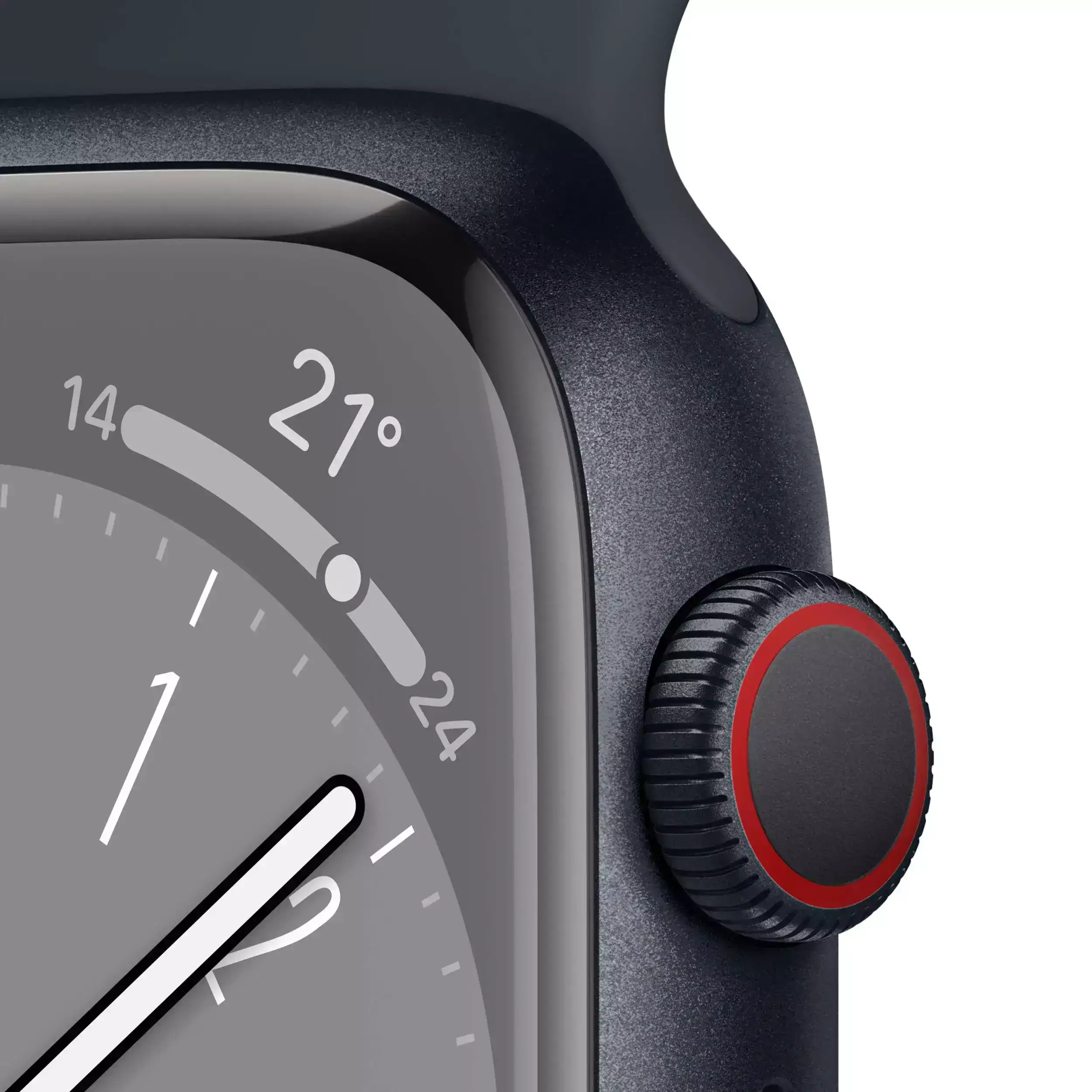 Apple Watch Series 8 GPS + Cellular 41mm Gece Yarısı Alüminyum Kasa - Gece Yarısı Spor Kordon MNHV3TU/A