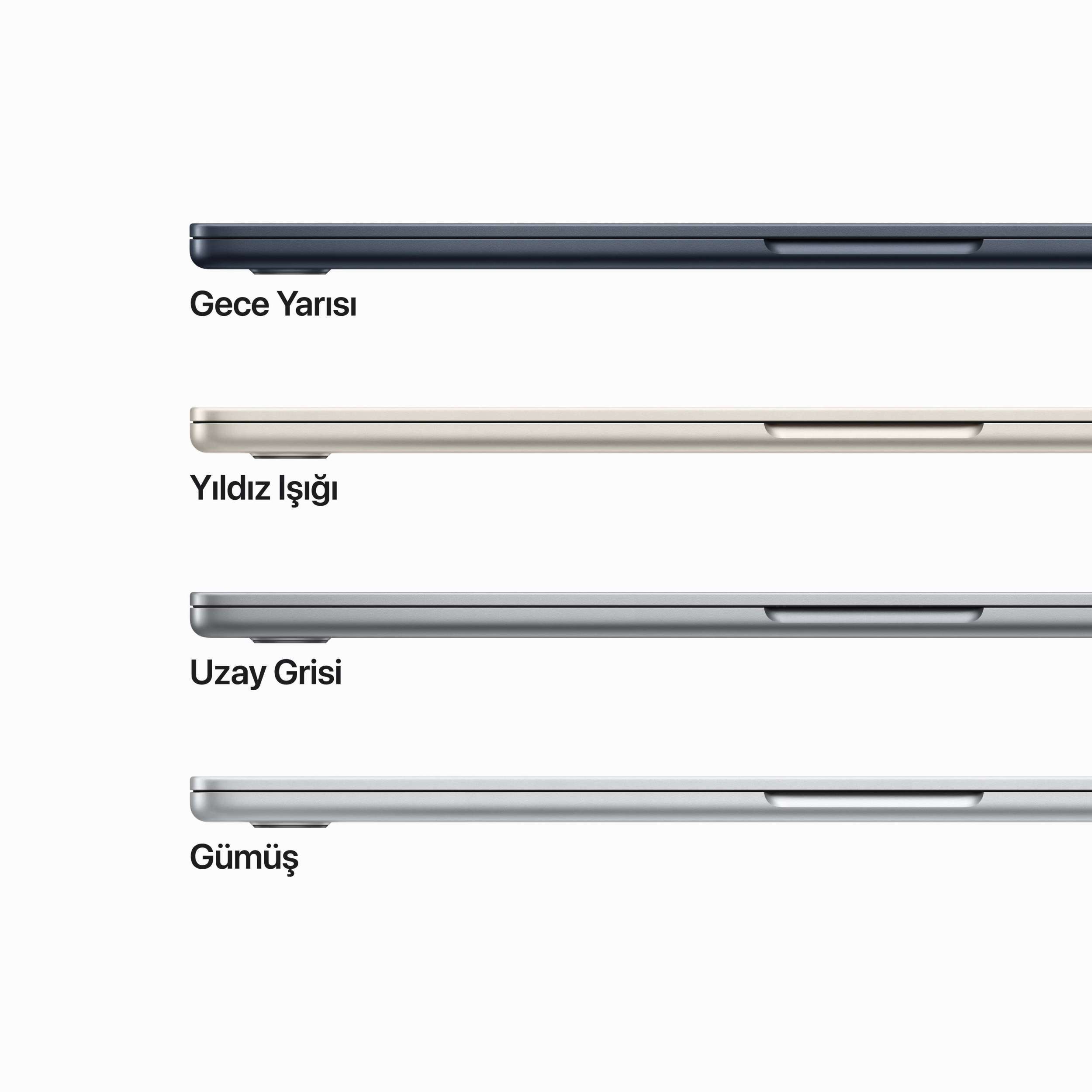 MacBook Air 15.3 inc M2 8CPU 10GPU 16GB 256GB Gece Yarısı Z18T000XX-Teşhir